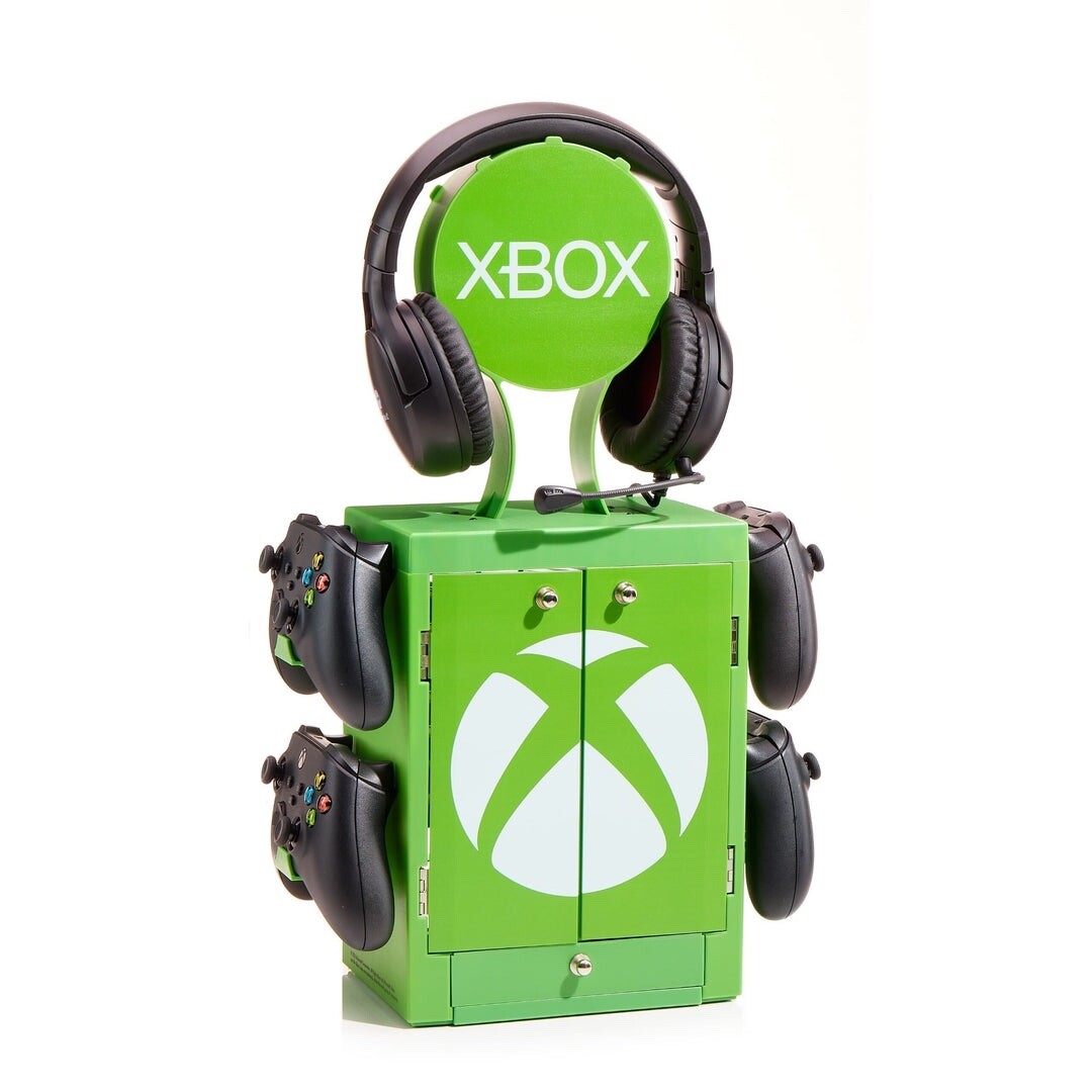 Numskull Official Xbox ‘Green Gaming Locker Controller Holder & Headset Stand