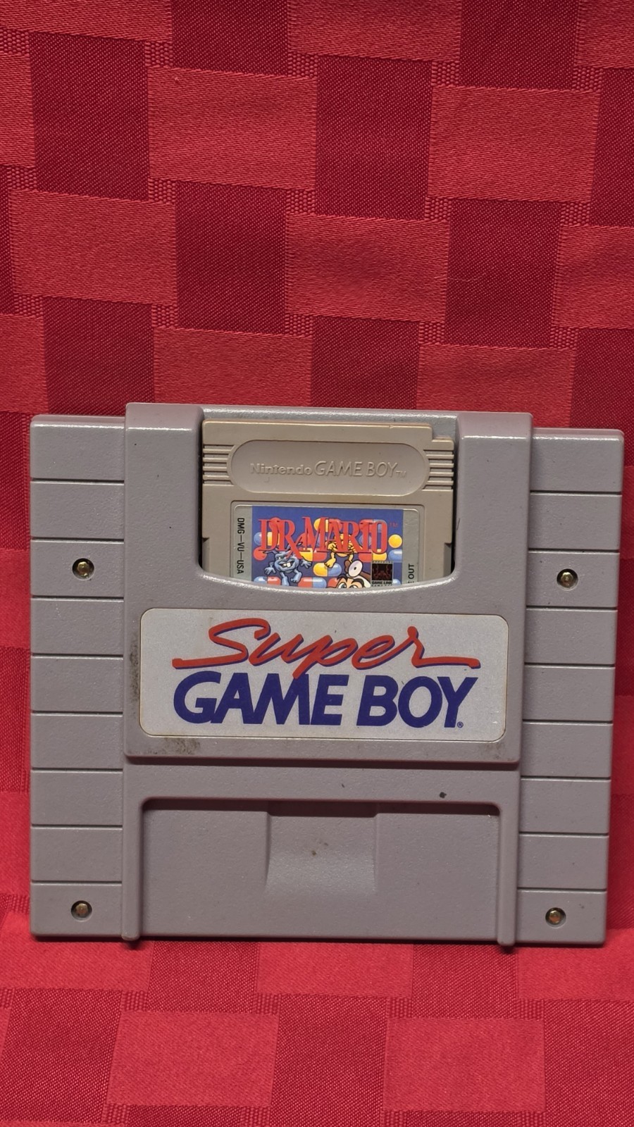 Super Game Boy Adapter for Super Nintendo SNES Console w/ Dr. Mario Game Tested