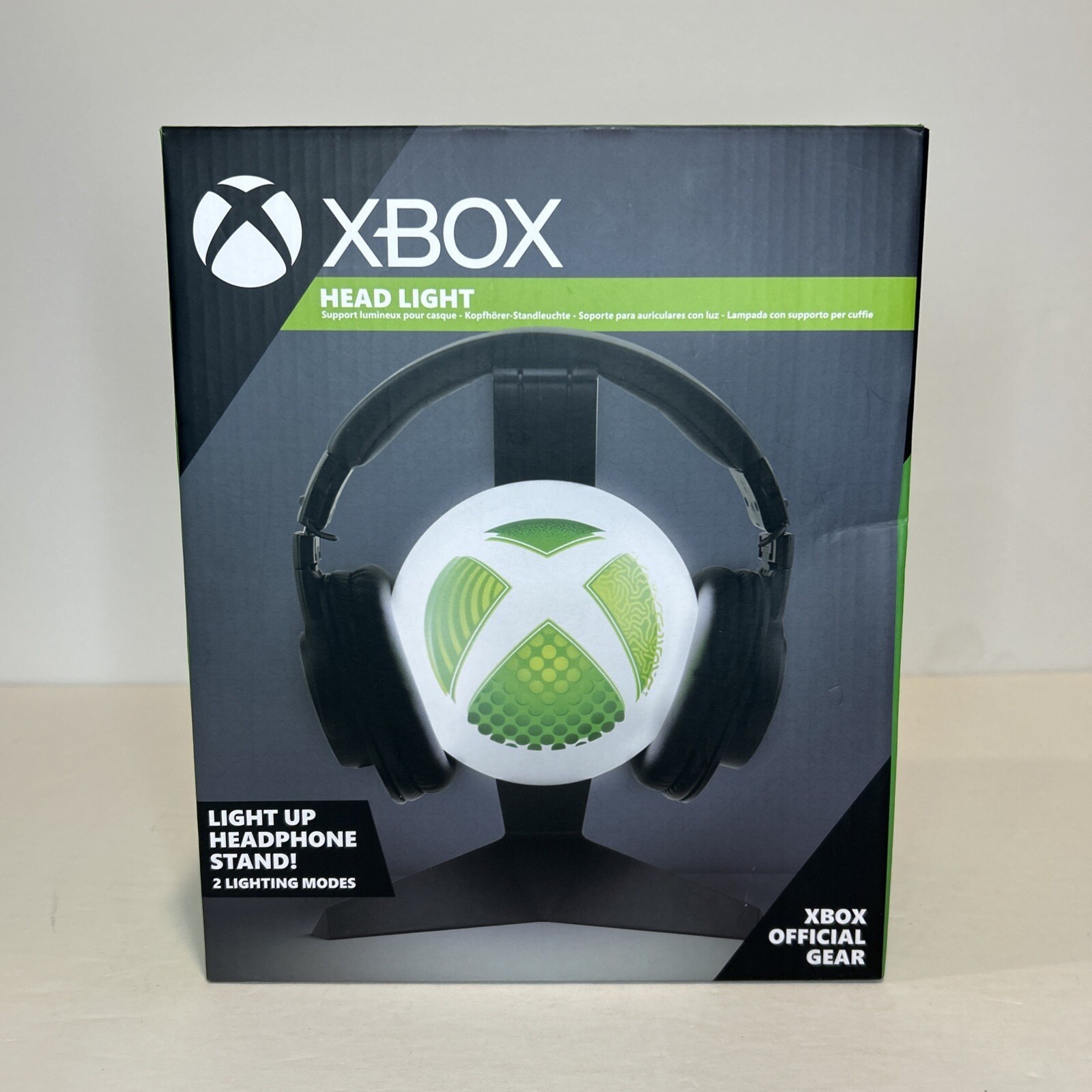 Xbox Headphone Stand Light Black Green Paladone Light Up Head Light Gaming