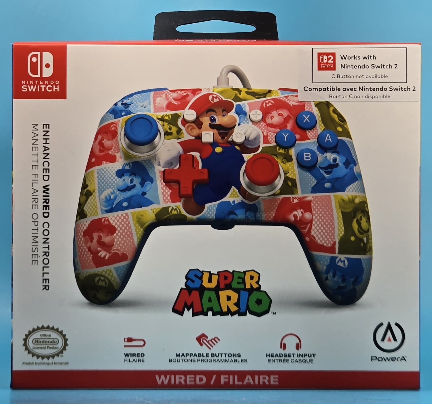 PowerA Enhanced Wired Controller for Nintendo Switch Super Mario Themed