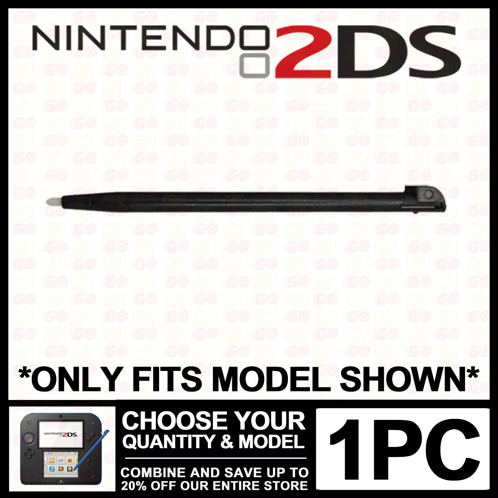 Stylus For Nintendo Original 2DS Black Plastic Pen Replacement “2DS” N2DS