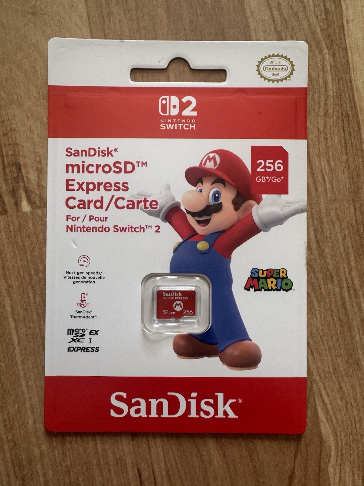 SanDisk 256GB microSD Express Card for Nintendo Switch 2 – New Sealed