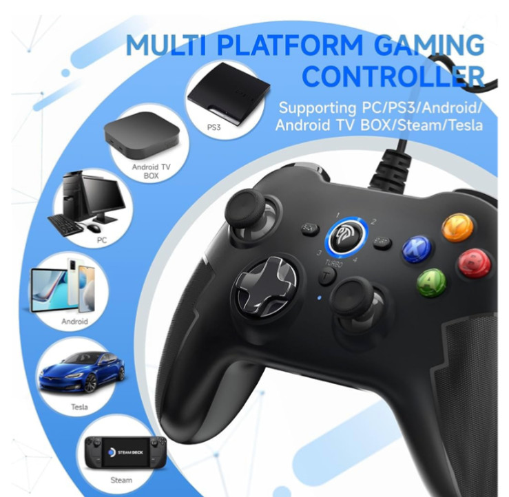 EasySMX Wired Gaming Controller,PC Game Controller Joystick with black