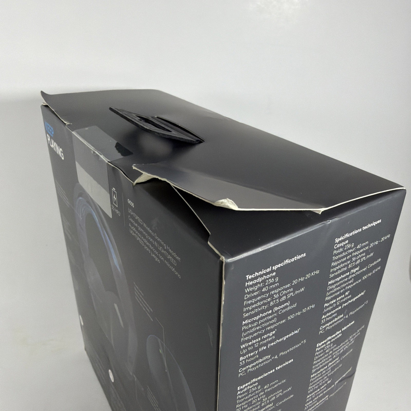 New/OpenBox Logitech G535 Lightspeed Wireless Dolby Atmos Gaming Headset – Black