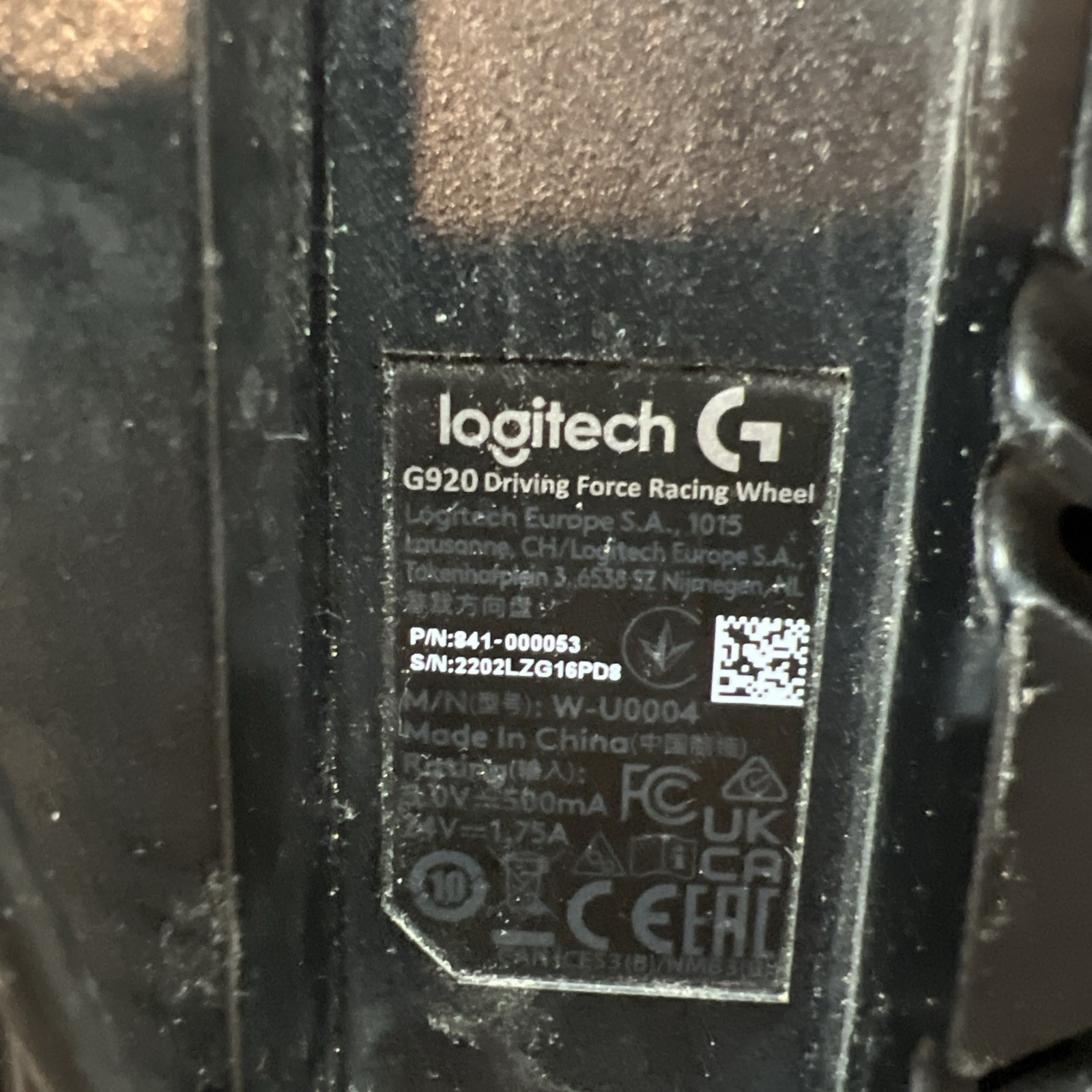 Logitech G920 Driving Force Racing Wheel Only for Xbox