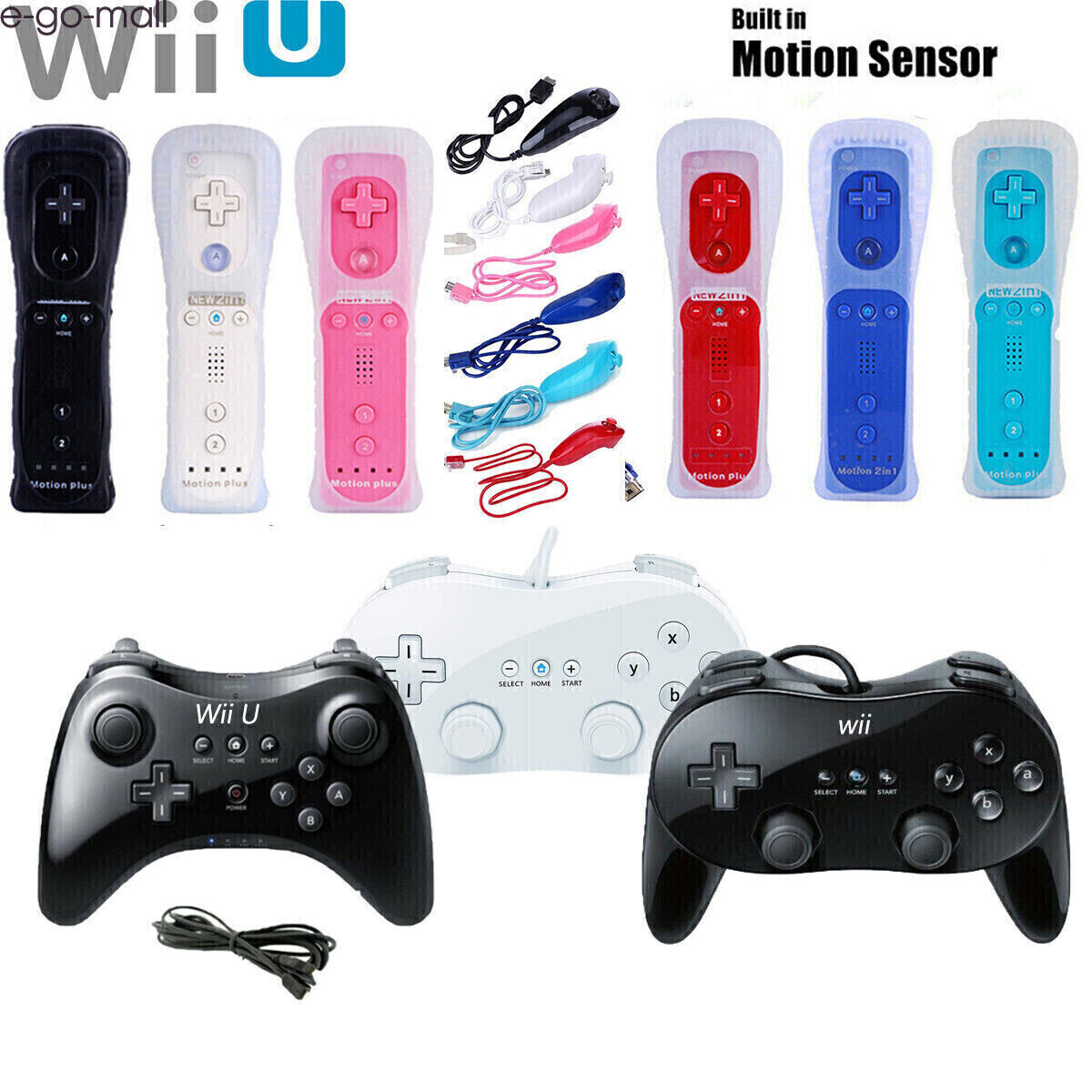 Nintendo Wii Remote / Nunchuck/ Wii U Pro/ Classic Wii Controller Wii U Gamepad