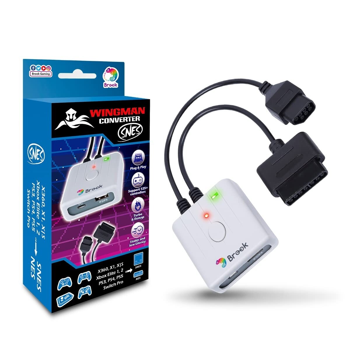 Brook Wingman SNES Converter – Retro Gaming Controllers Converter on NES SNES