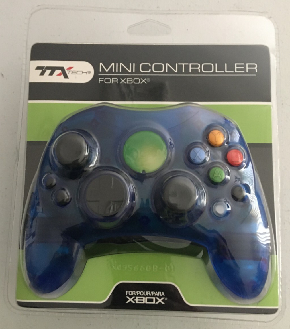 TTX Tech Mini Controller for XBOX Wired Compatible Microsoft Blue NEW