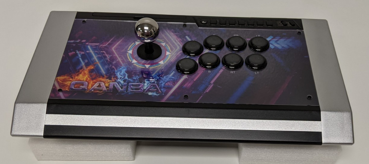 Qanba Q3 Obsidian Silent Arcade Joystick Fight Stick USB Open Box PC Android