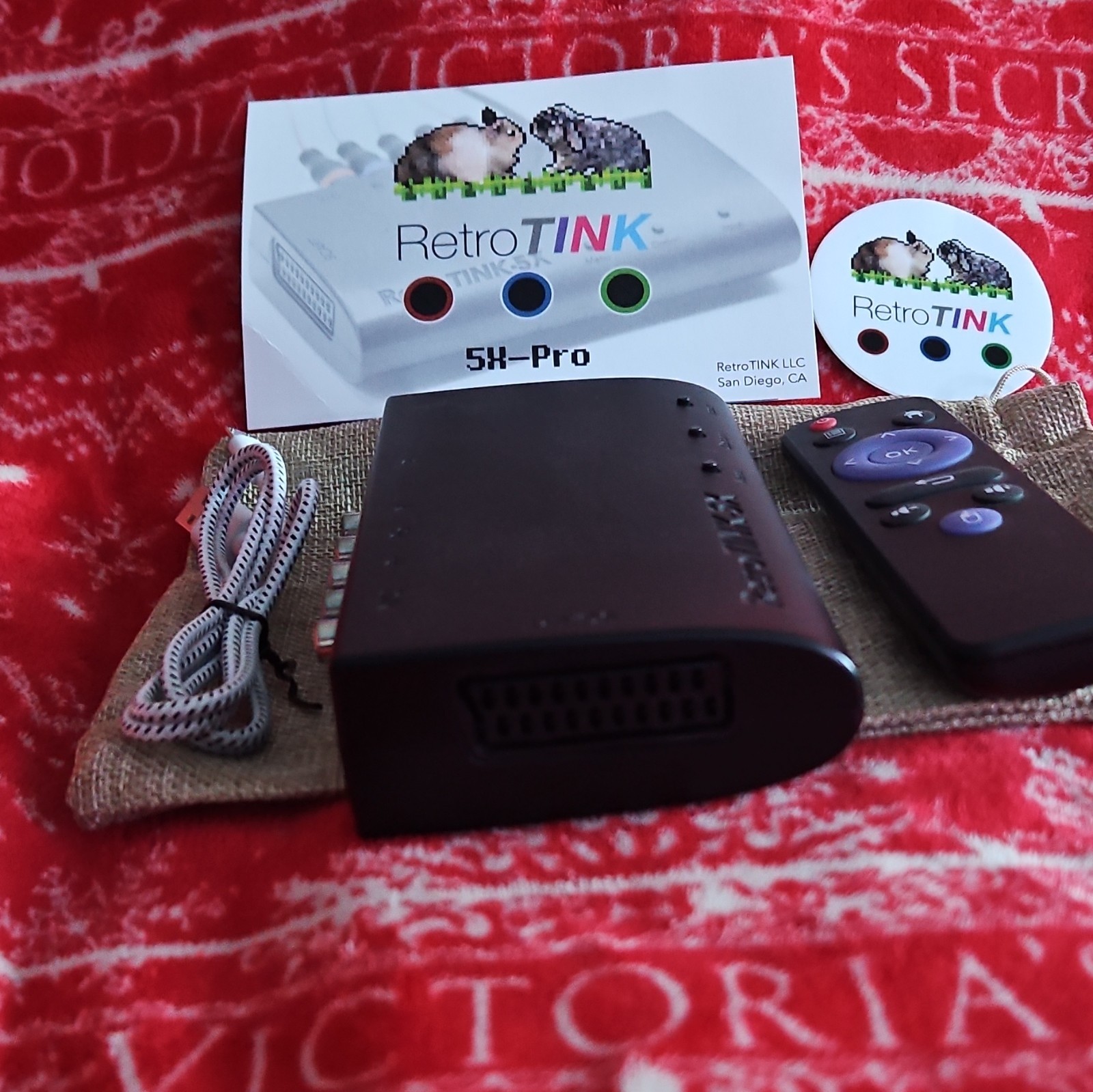 RetroTINK 5X-Pro Video Converter / Upscaler / Remote USB Cable Pouch Box Sticker