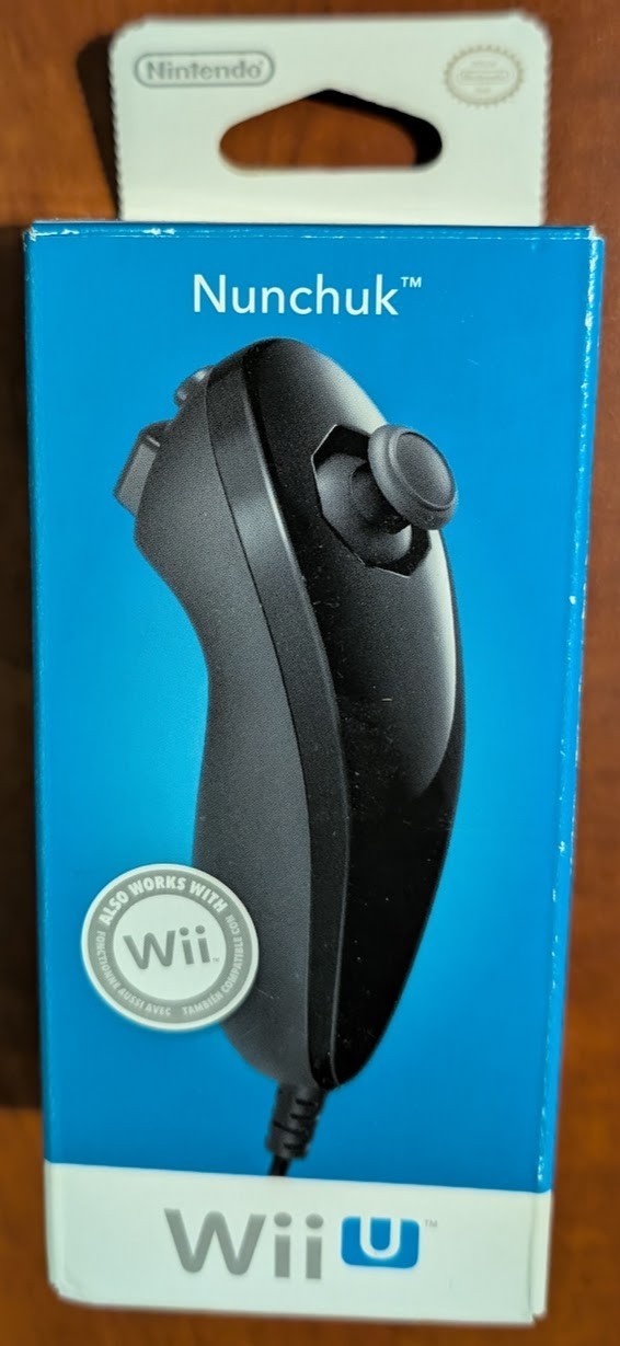 Official Authentic Nintendo Wii Wii U Nunchuk Controller Black Edition BRAND NEW