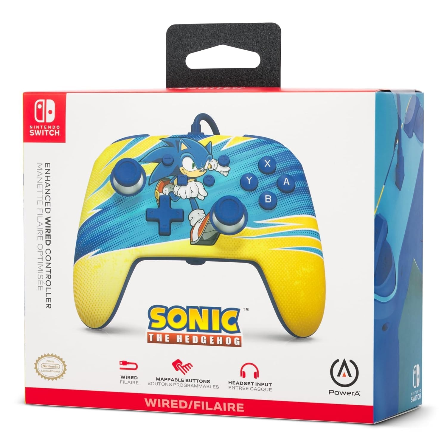PowerA Enhanced Wired Controller for Nintendo Switch – Sonic the Hedgehog – NEW