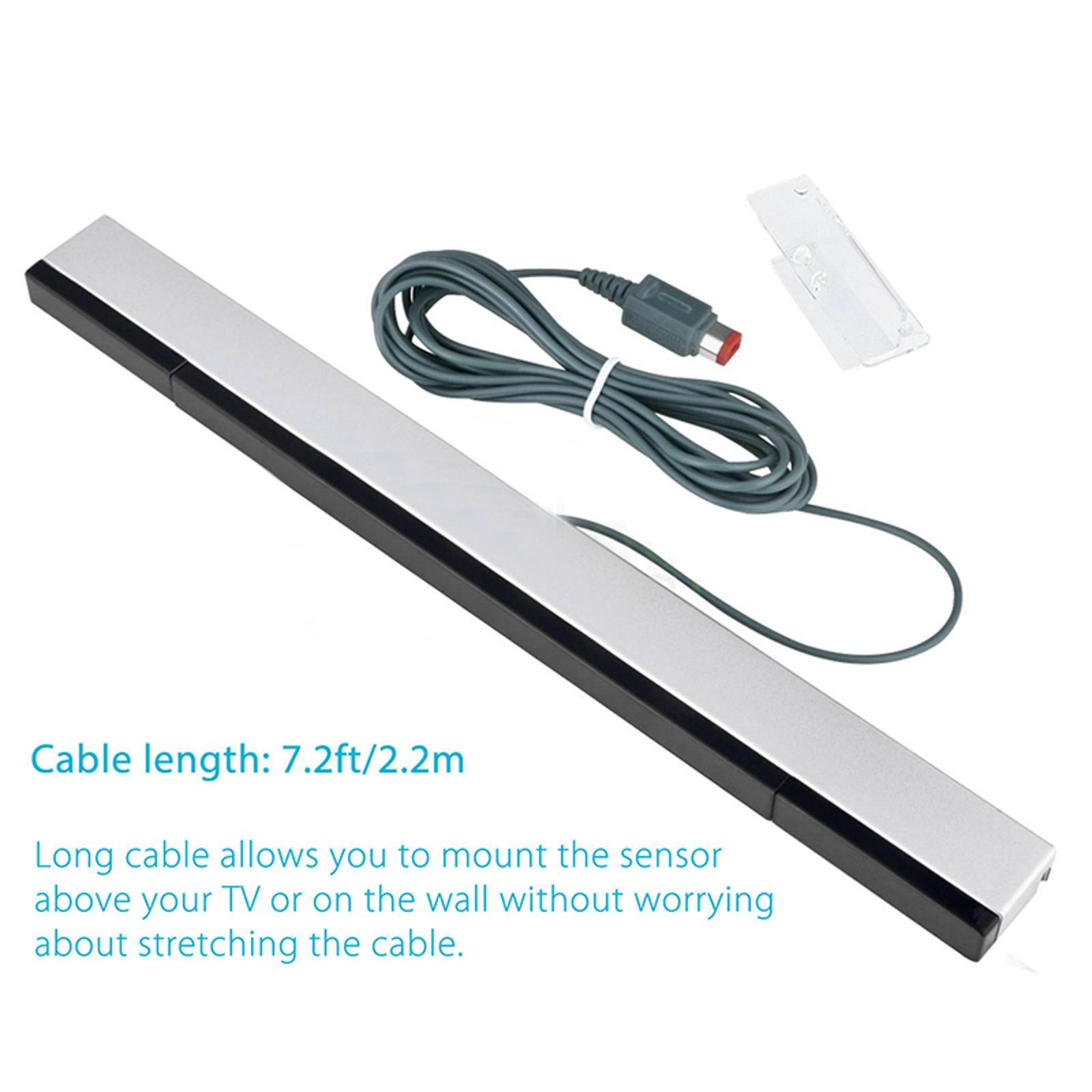 SENSOR BAR FOR NINTENDO WII & WII U WITH STAND WIRED INFRARED RECEIVER – NEW
