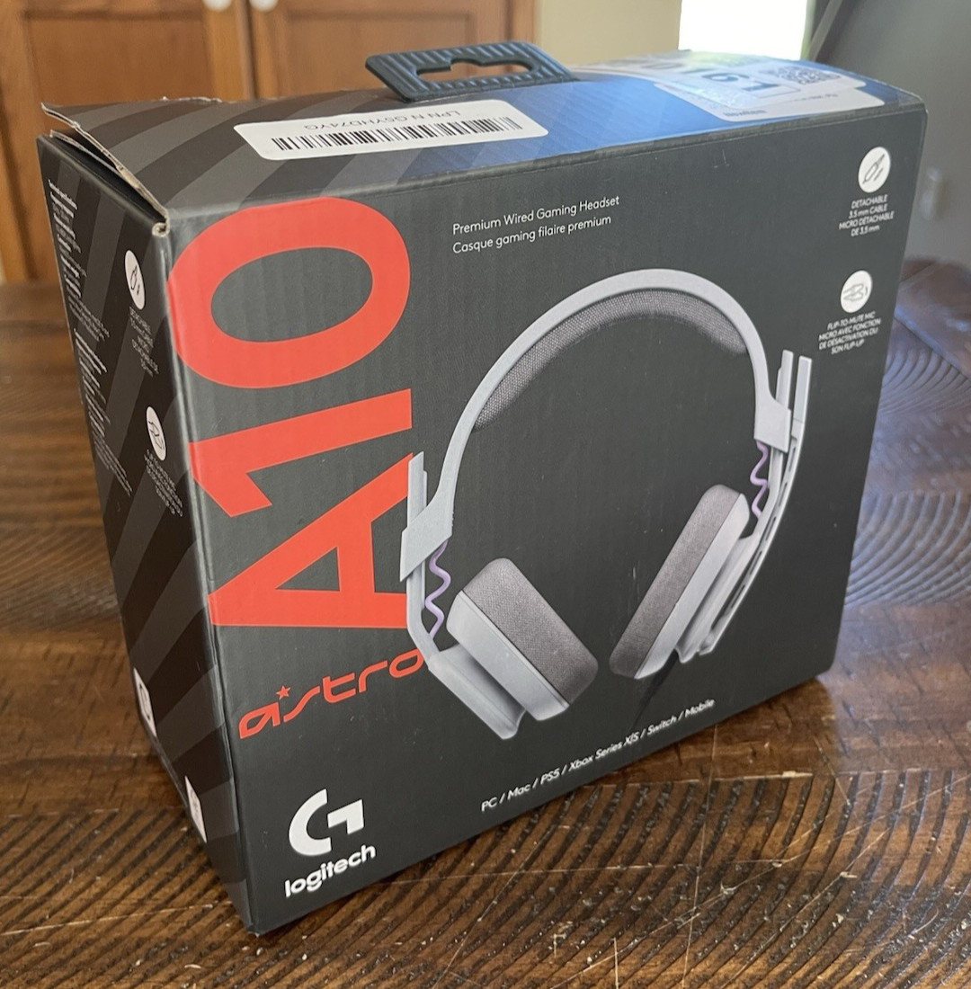 Logitech G Astro A10 Gen 2 Cross-Platform Wired Gaming Headset PS5 Xbox S|X PC