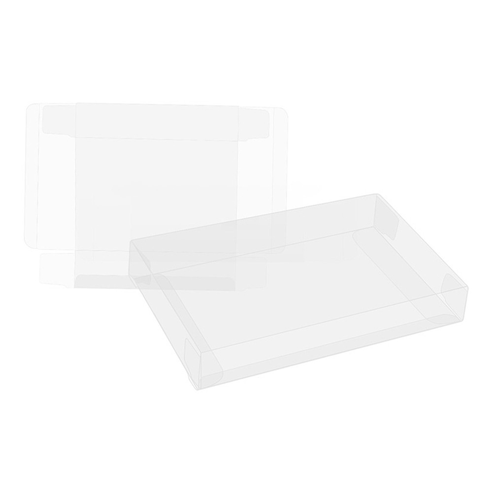 5-50Pcs Clear Plastic Protector Case Box For Super Nintendo SNES Games Cartridge