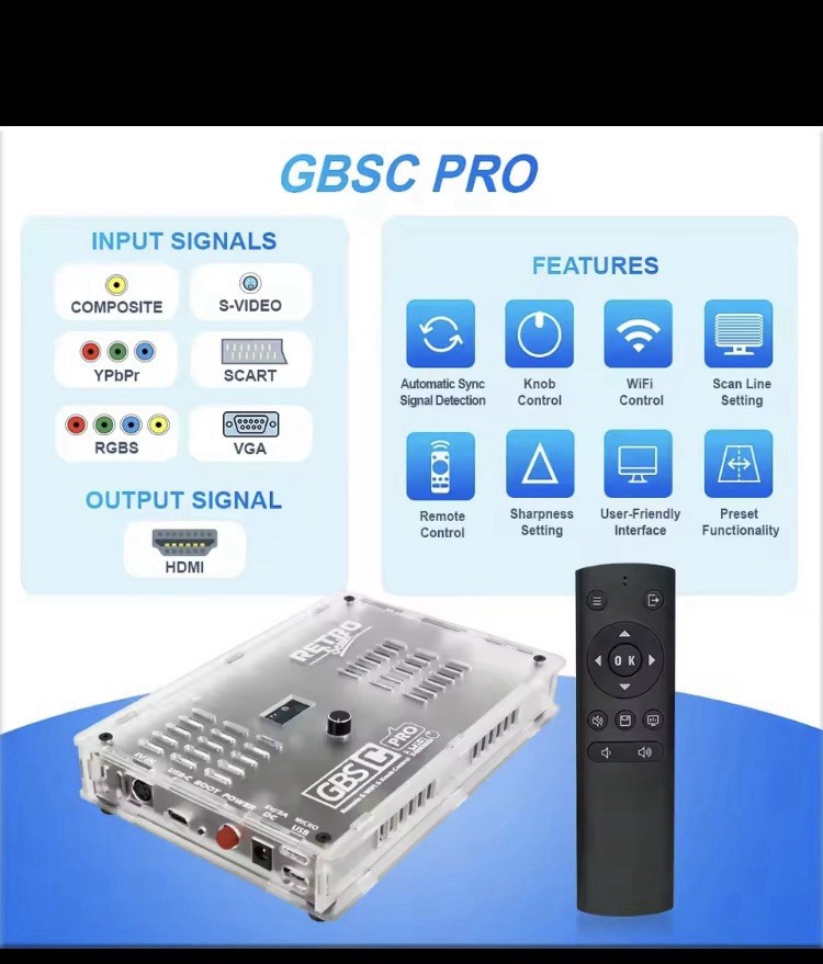 RetroScaler GBS Control Pro GBSC Video Converter for retro game console 1080 Hp