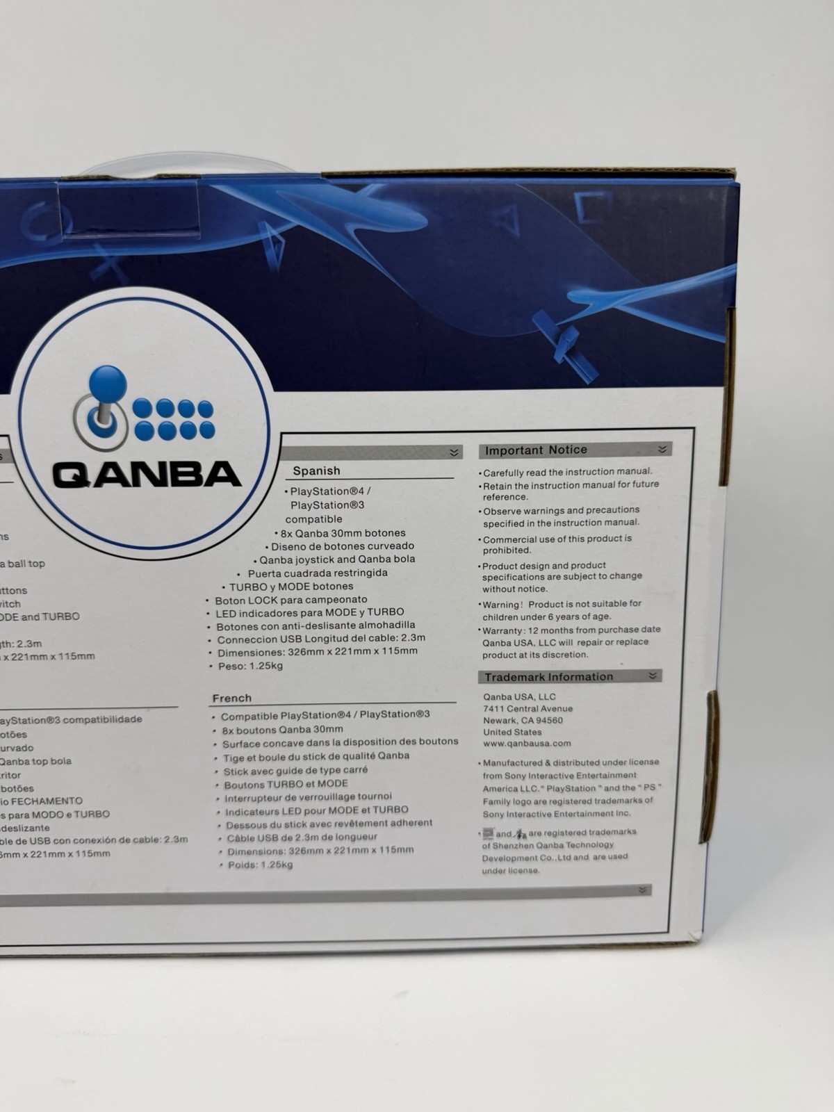 Qanba Drone Joystick Arcade for PlayStation 4 and PlayStation 3 and PC NEW