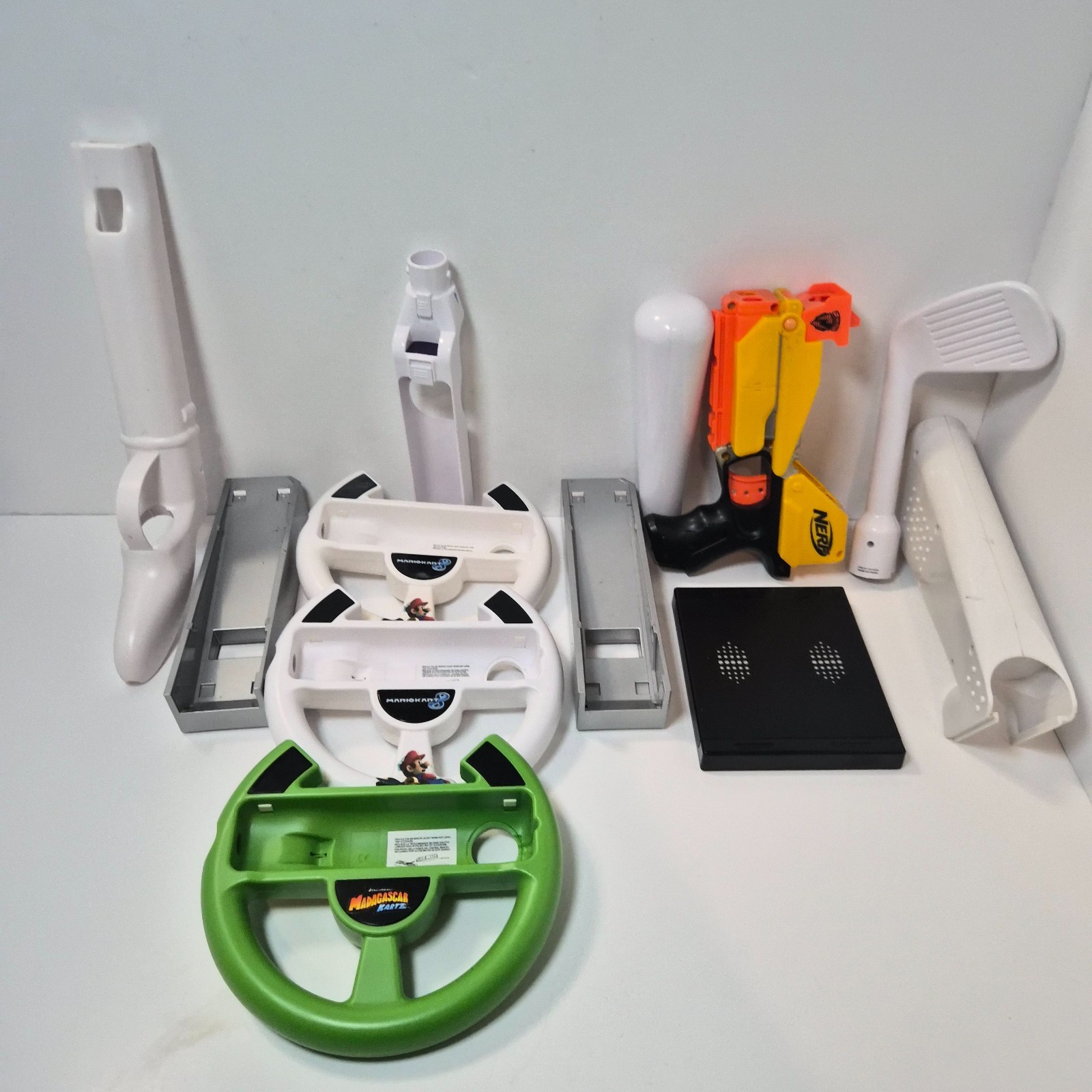 Nintendo Wii Accessory Bundle Lot Wheels Zapper Nerf Sports Tested