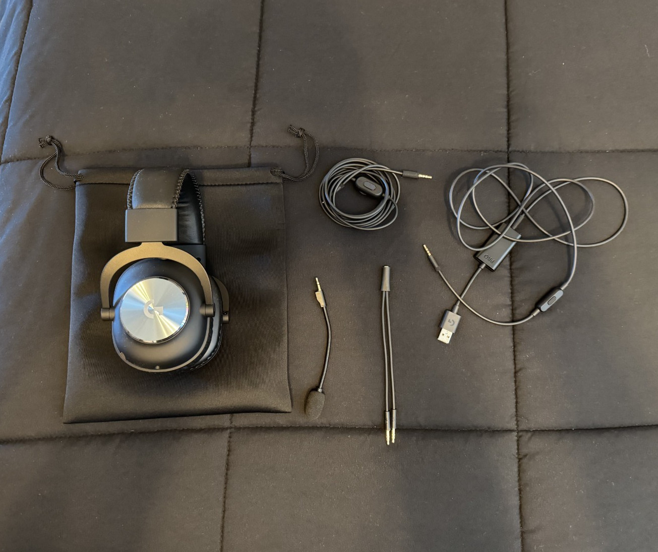 Logitech G PRO X Gaming Headset Blue VO!CE Mic Wired PC PS5 Xbox Great Condition