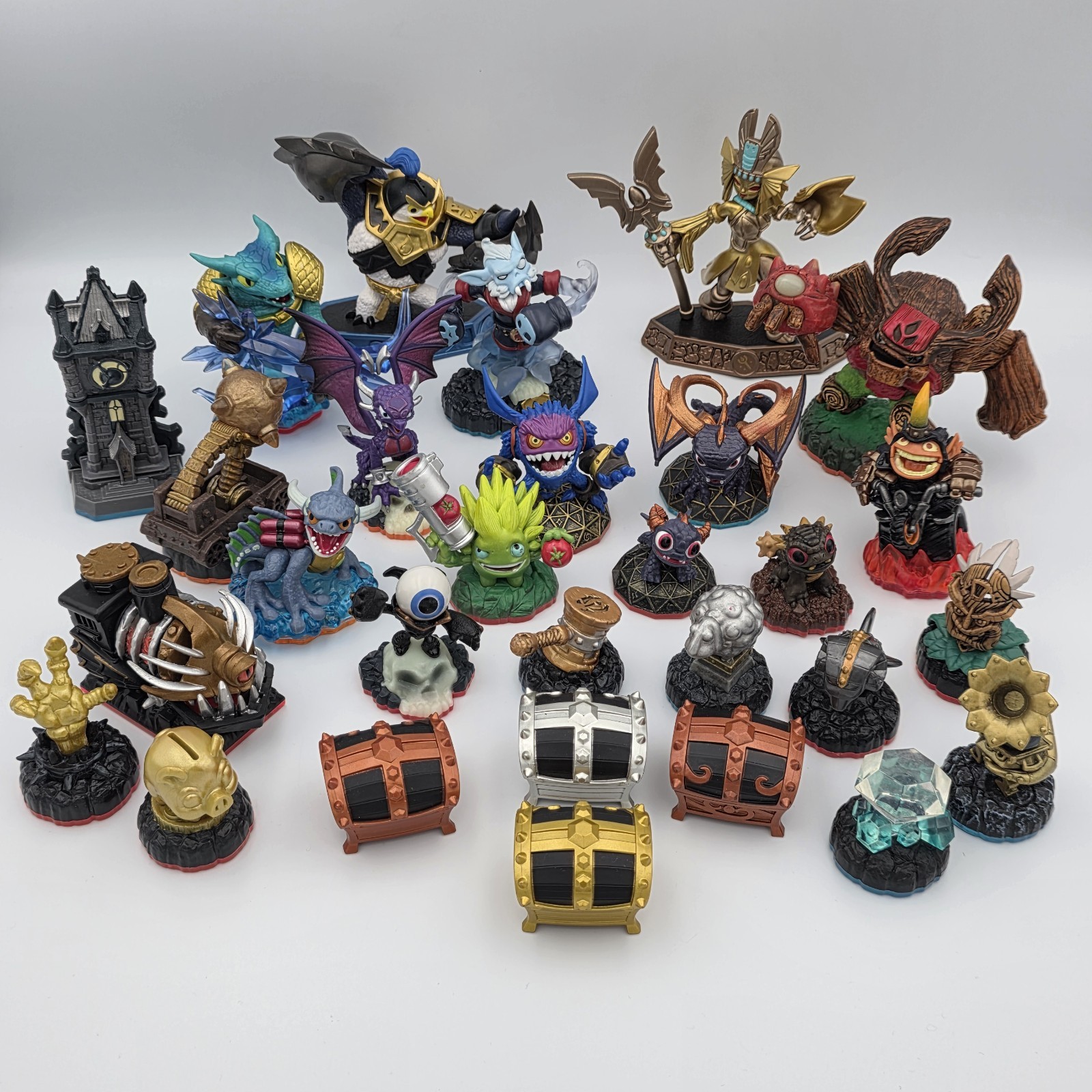 Skylanders Large Mixed Lot of 29 Figures Chests Trap Team Imaginators Swap Force