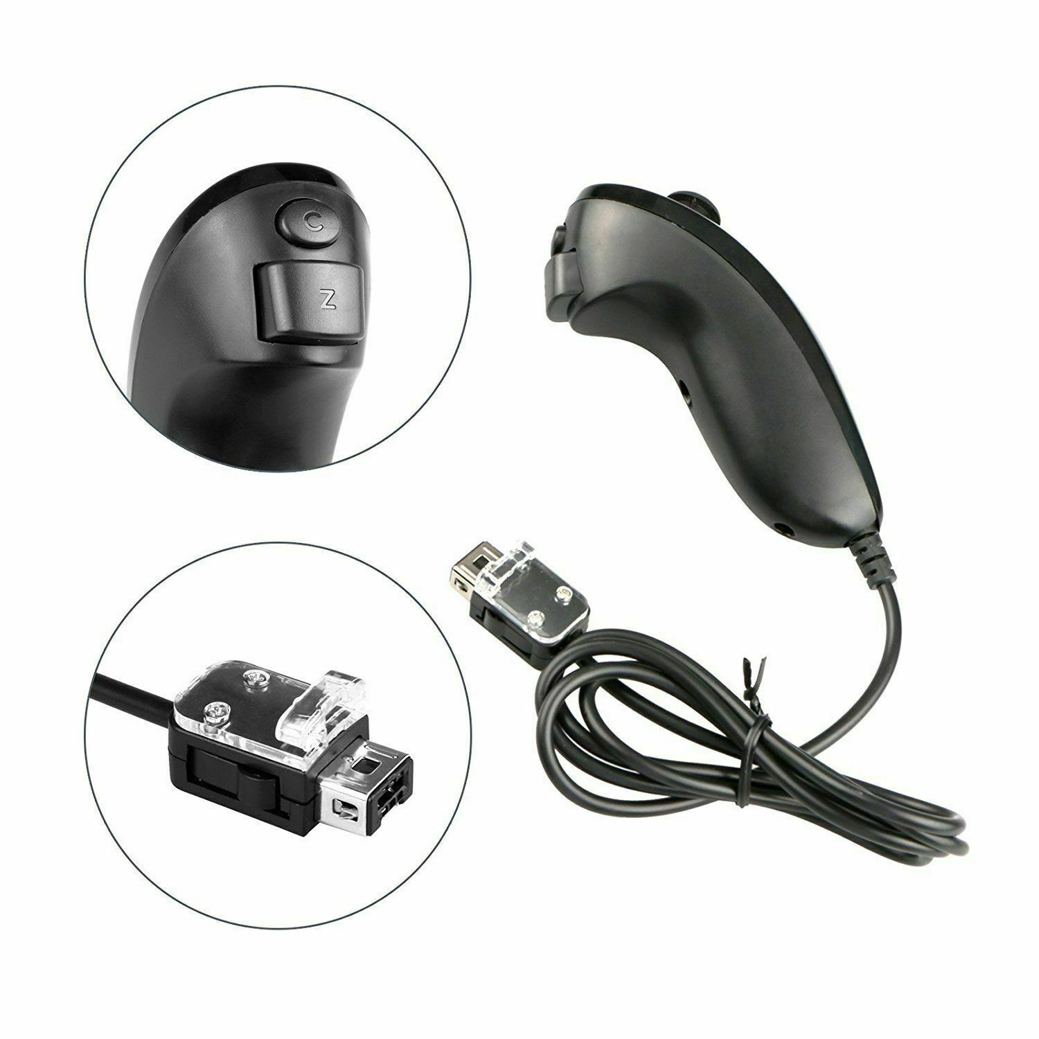 Built in Motion Plus Remote Nunchuck Controller + Case for Nintendo Wii / Wii U