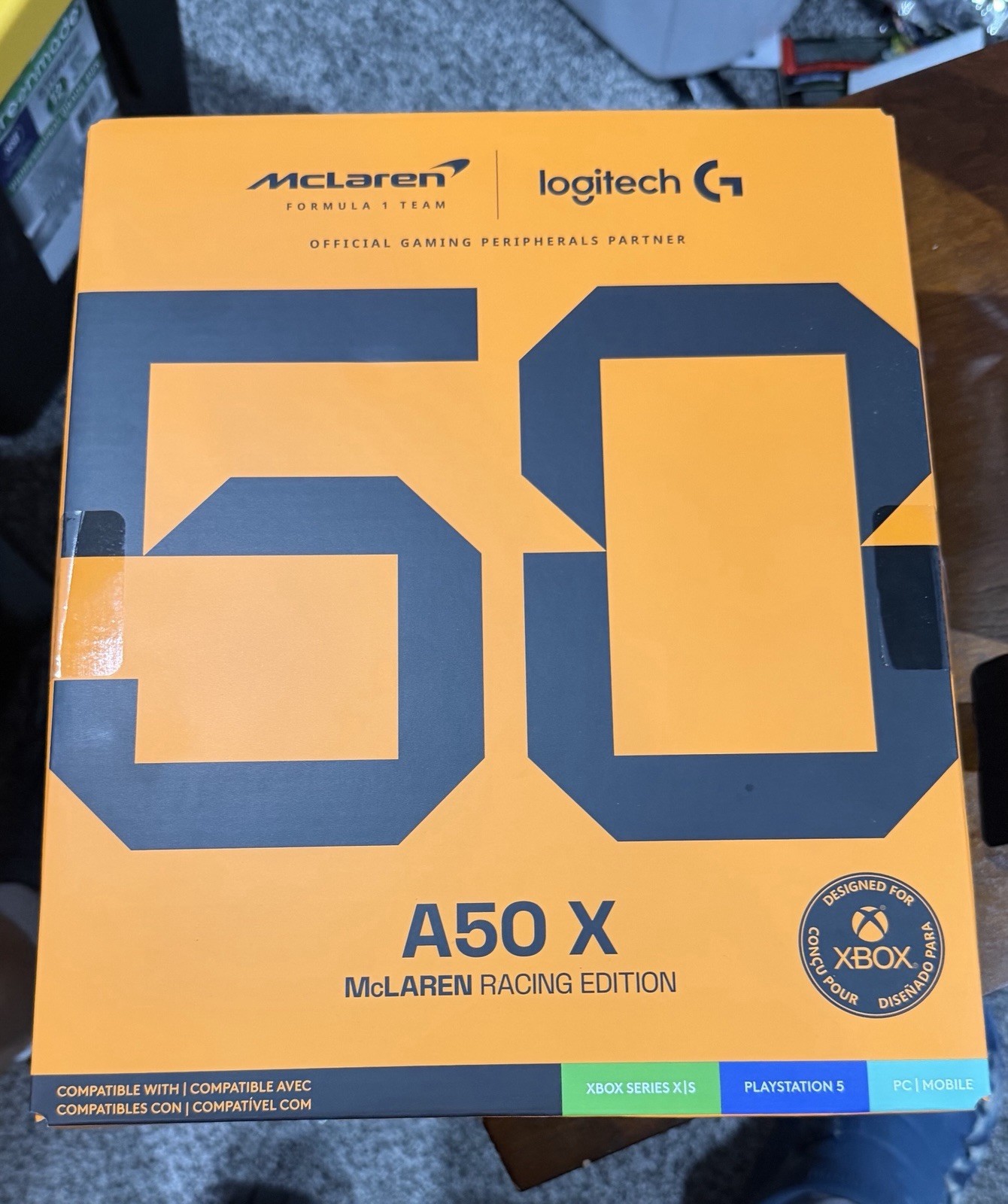 Logitech – Astro A50 X McLaren Edition LIGHTSPEED Wireless Gaming Headset + Base