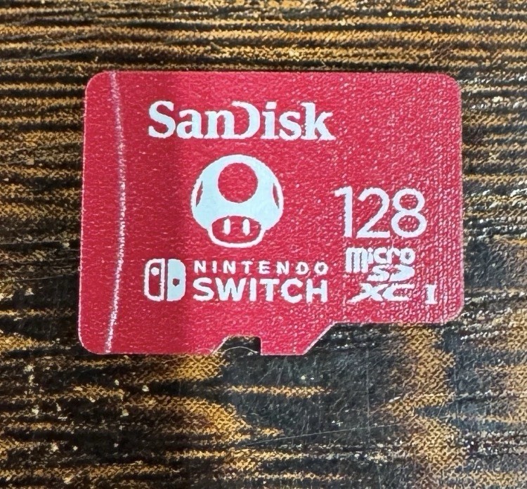 Official Sandisk 128GB MicroSD Memory Card (For Nintendo Switch in Red) Original