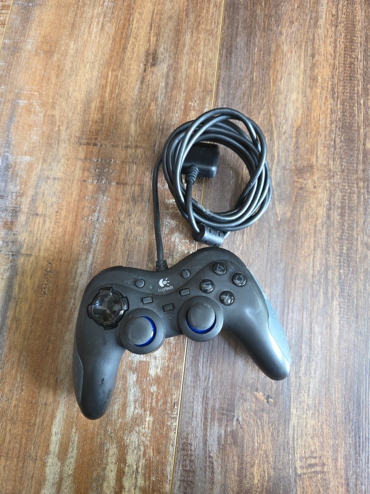 Logitech Action Controller PS2 Wired Gamepad Black Blue G-X2C10 863231-0000