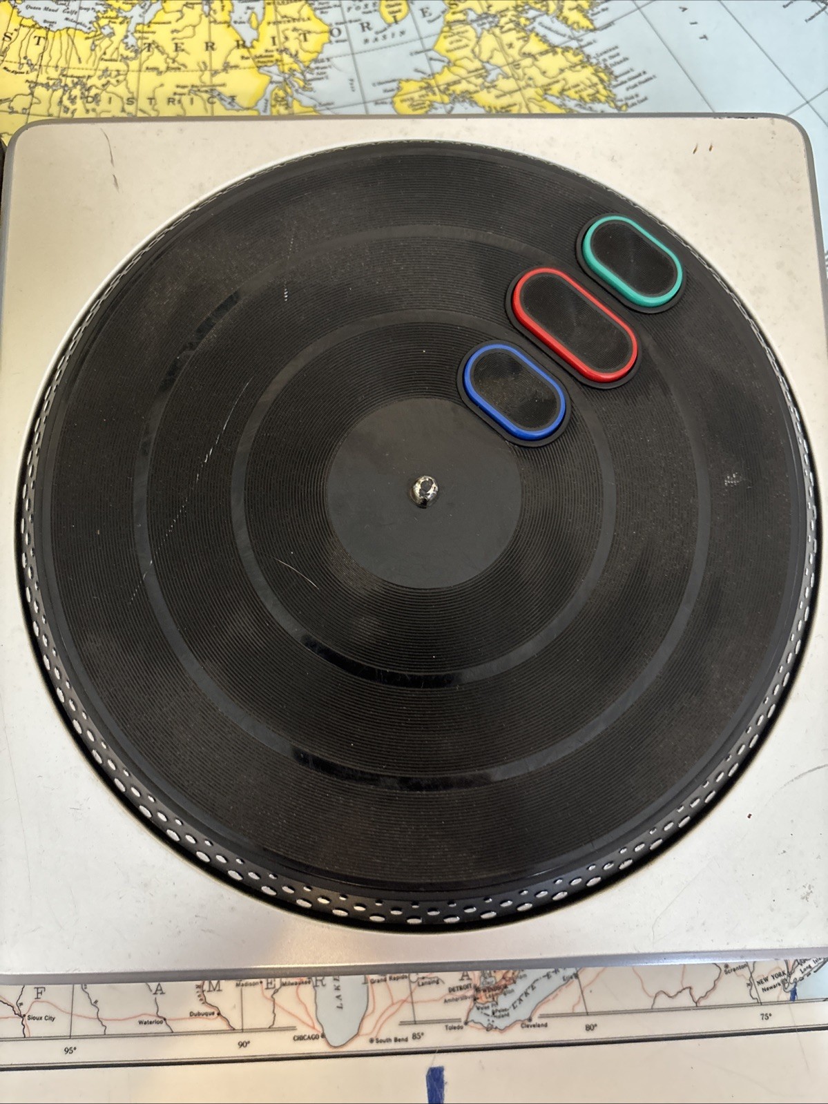 DJ Hero Wireless Turntable Controller Sony PlayStation PS2 PS3 With Game