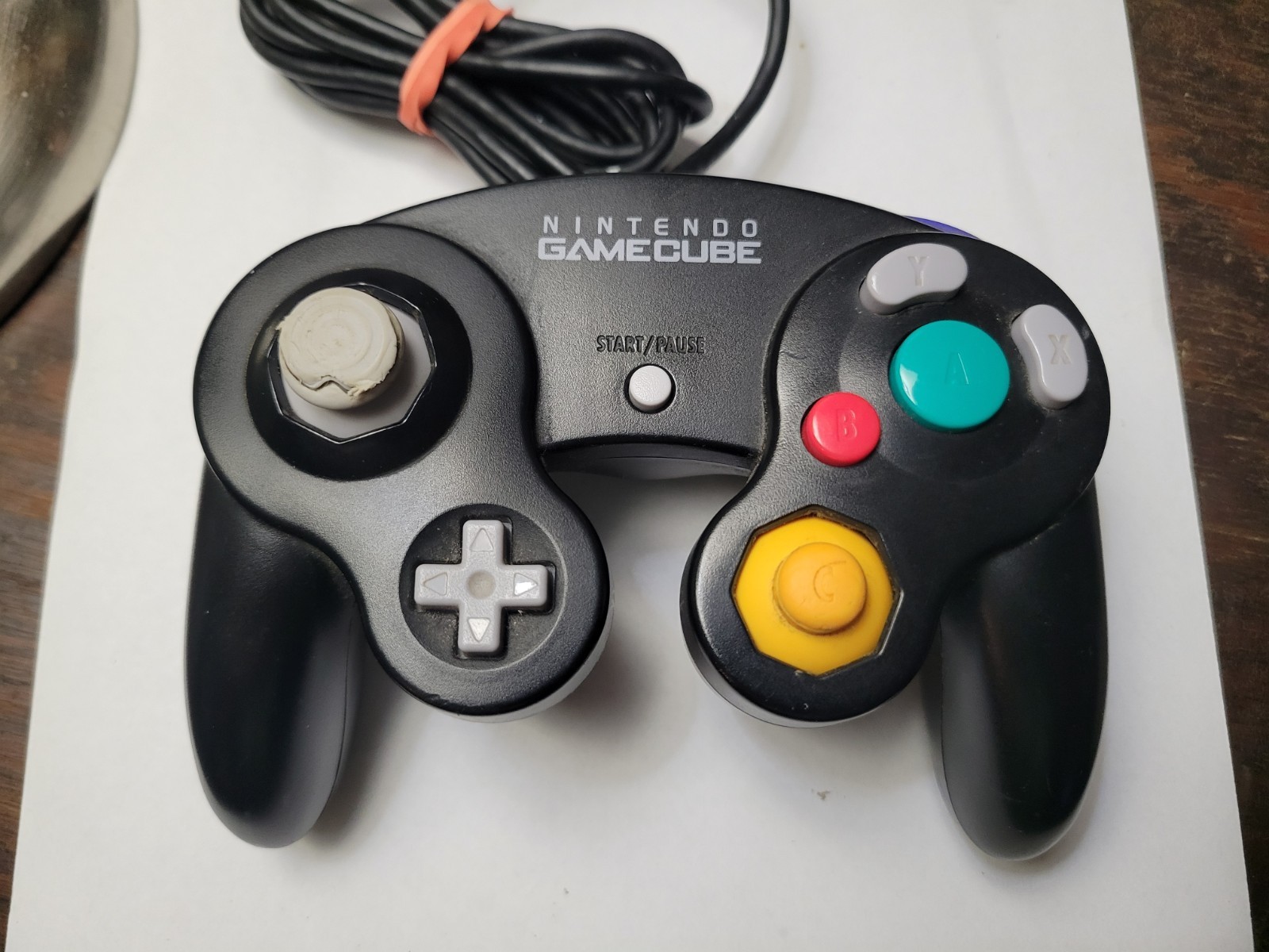 Nintendo GameCube Controller OEM Black DOL-003 TESTED WORKS