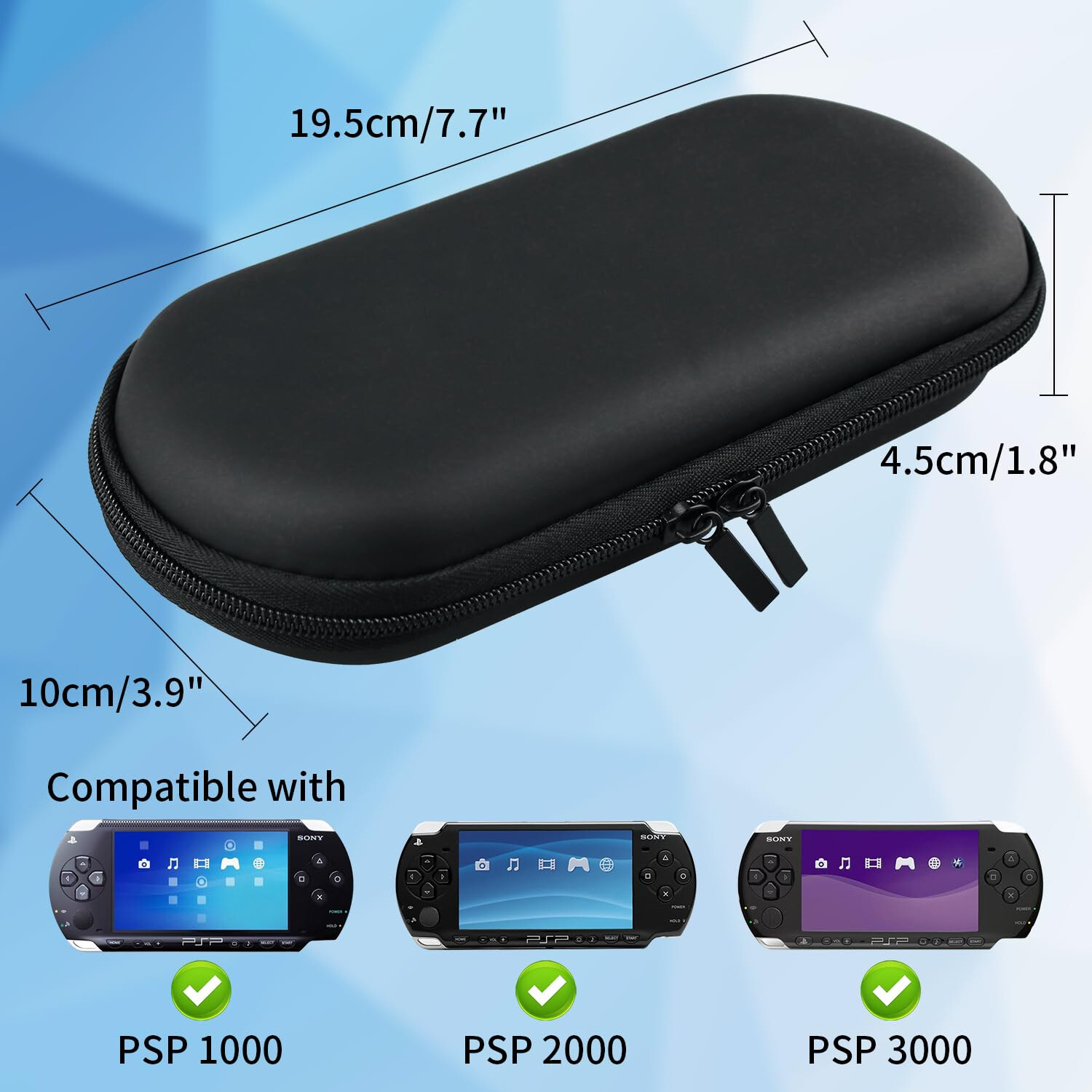 EVA Storage Case Protective Pouch Bag for Sony PSP 3000/2000/1000 Game Console