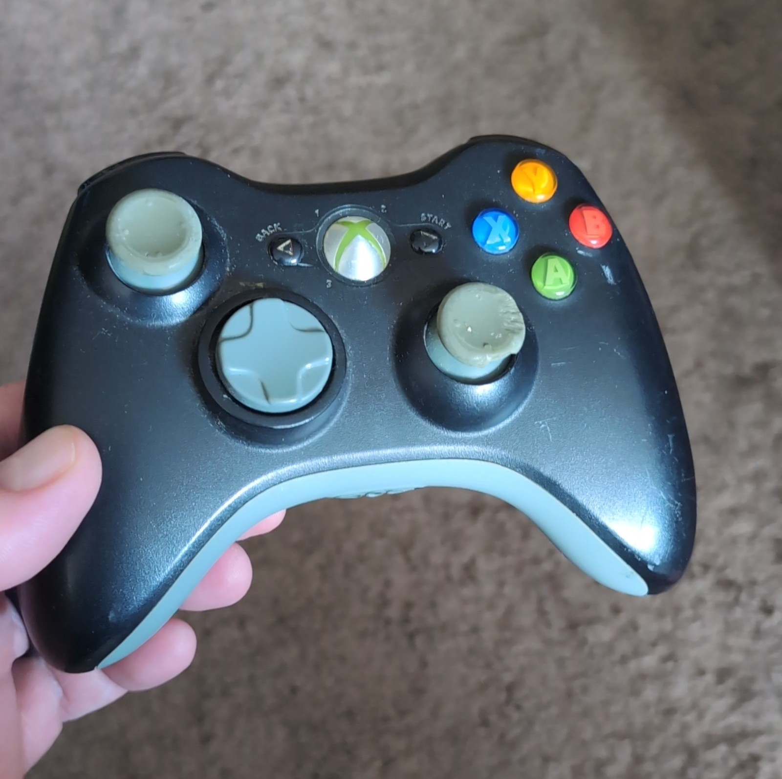 Microsoft Xbox 360 Wireless Controller Gamepad for Console – Black/Blue
