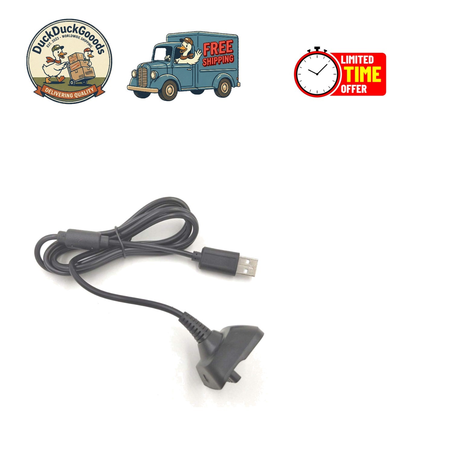 Versatile USB Type A Magnetic Charging Cable for 360 Controllers – 1.5m Length