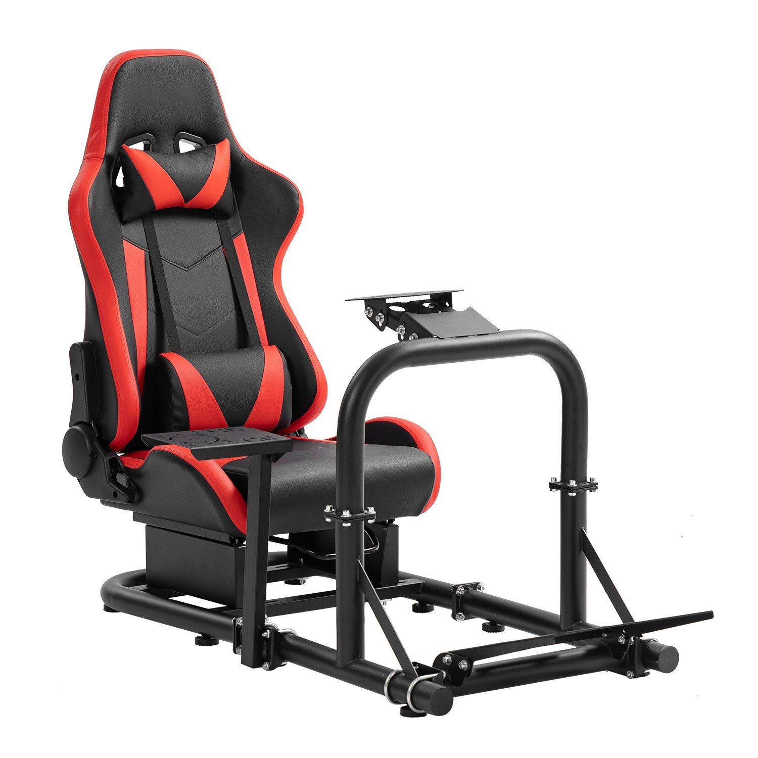 Minneer Racing Simulator Cockpit With Red Seat Fit Logitech G29 G920G923 Fanatec
