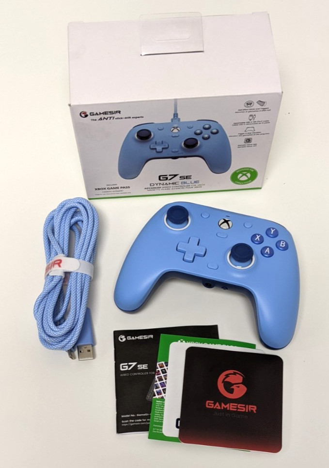 GameSir G7 SE Dynamic Blue Wired USB-C Controller Hall Effect for Xbox/PC