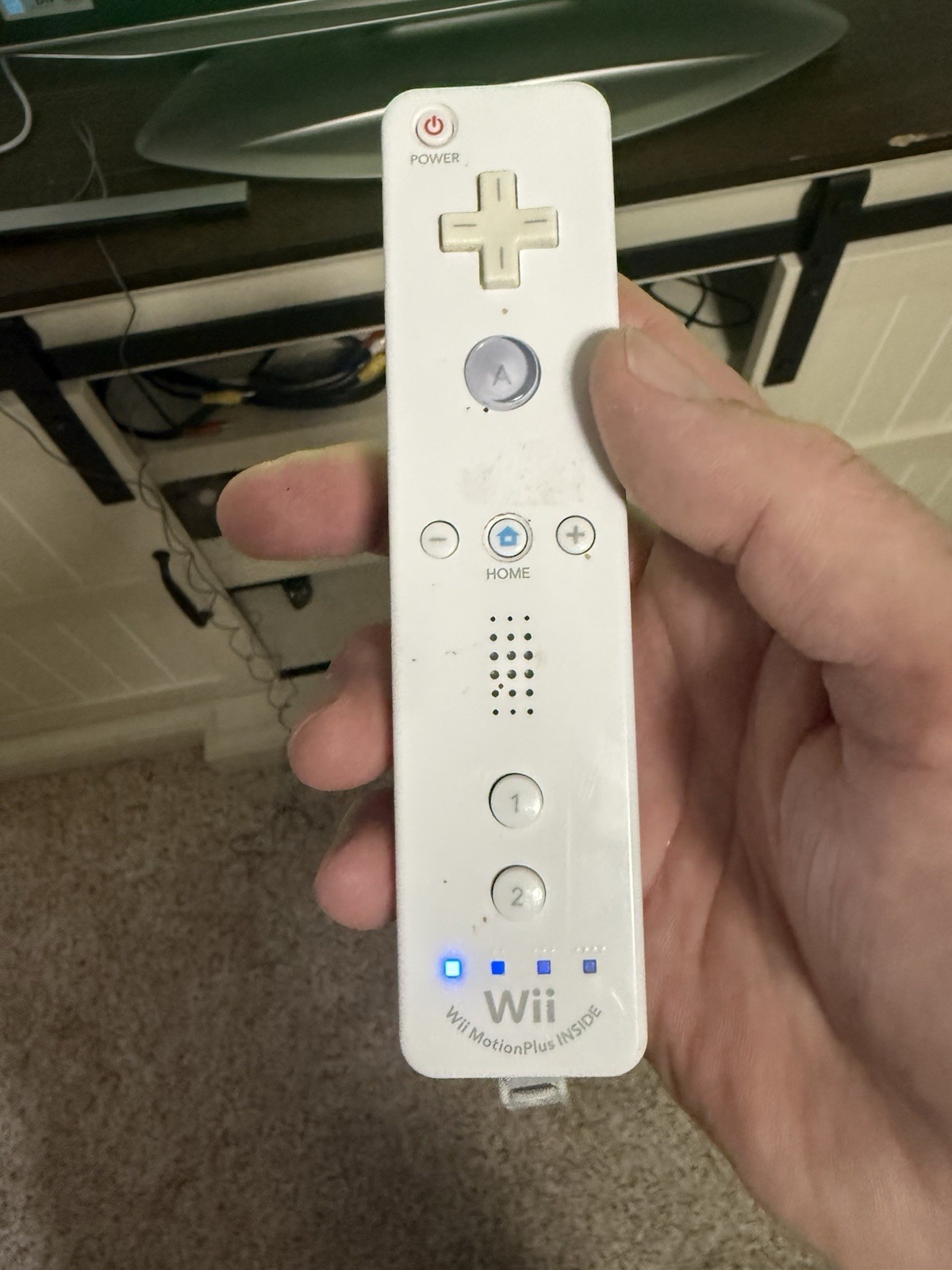Nintendo Wii White Motion Plus Remote Controller RVL-036 w/Nunchuck RVL-004