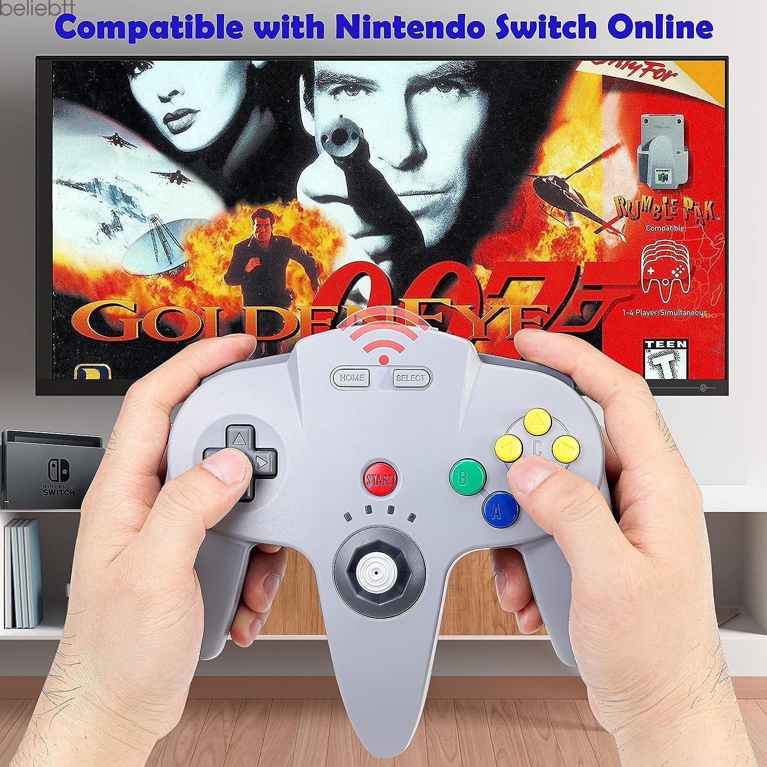 Wireless Switch Online N64 Controller for Switch PC Mac Steam iOS Raspberry Pi