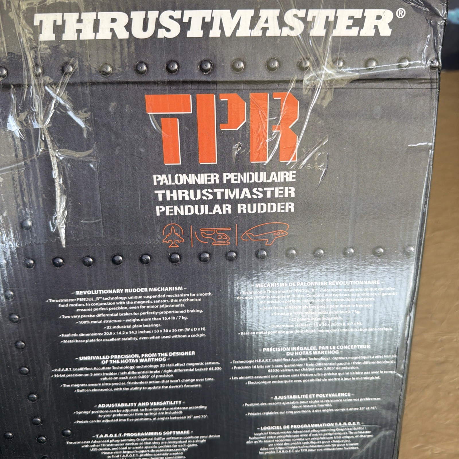 Thrustmaster TPR Pendular Rudder Black/Silver, PC Model #2960809