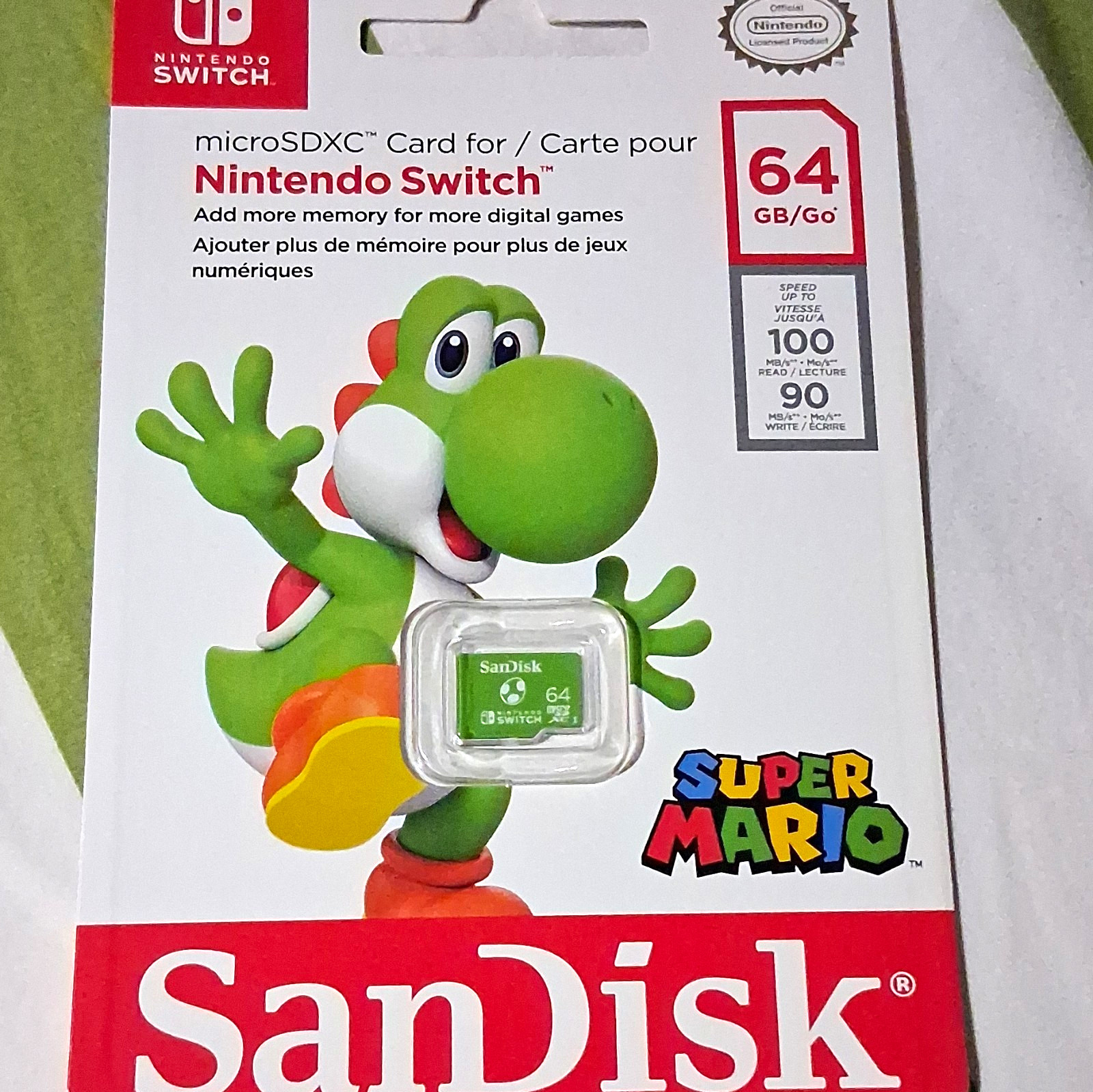 SanDisk 64GB microSDXC UHS-I U3 for Nintendo Switch Waterproof Shockproof
