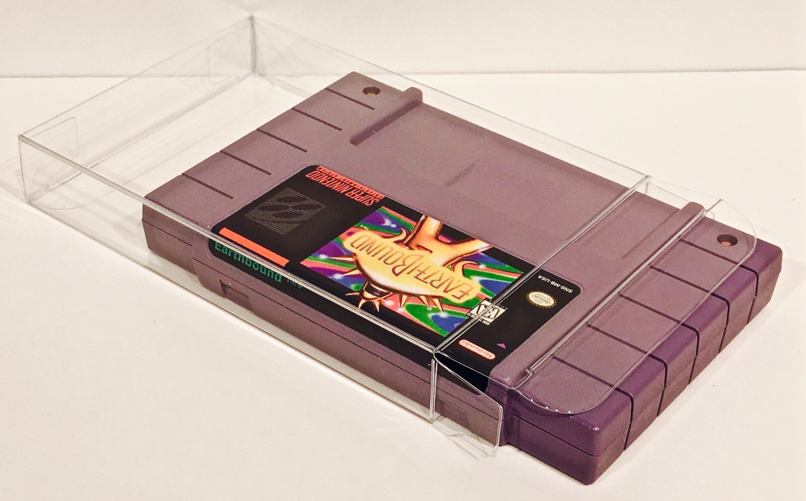 Display Protectors For Nintendo SNES CARTRIDGE Video Game Carts Clear Case Cover