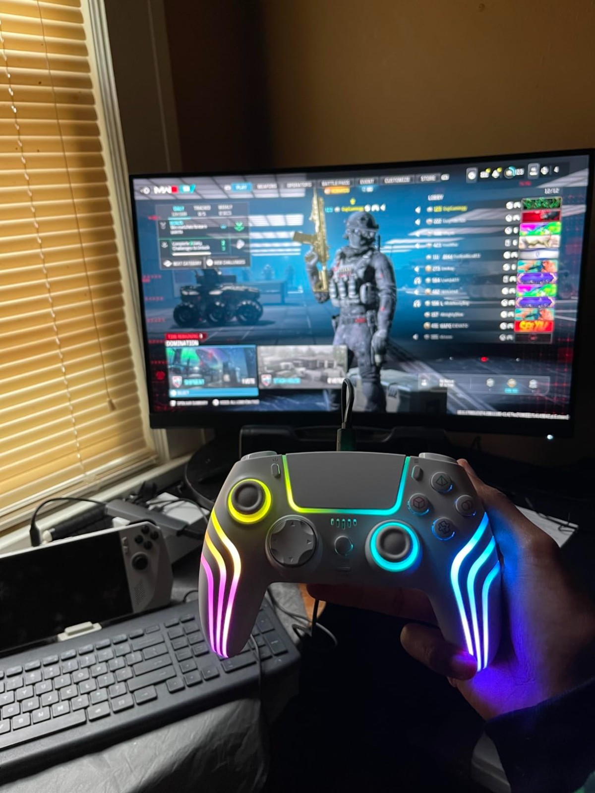 White Wireless Controller for P4 with LED Lights