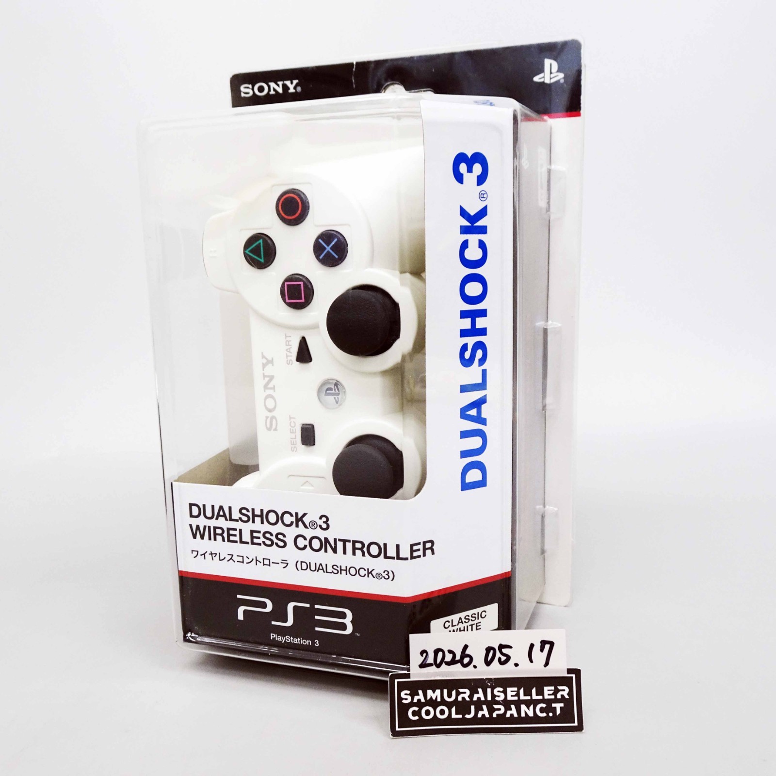 SONY PS3 DUAL SHOCK DUALSHOCK 3 Wireless Controller Classic White Japan New
