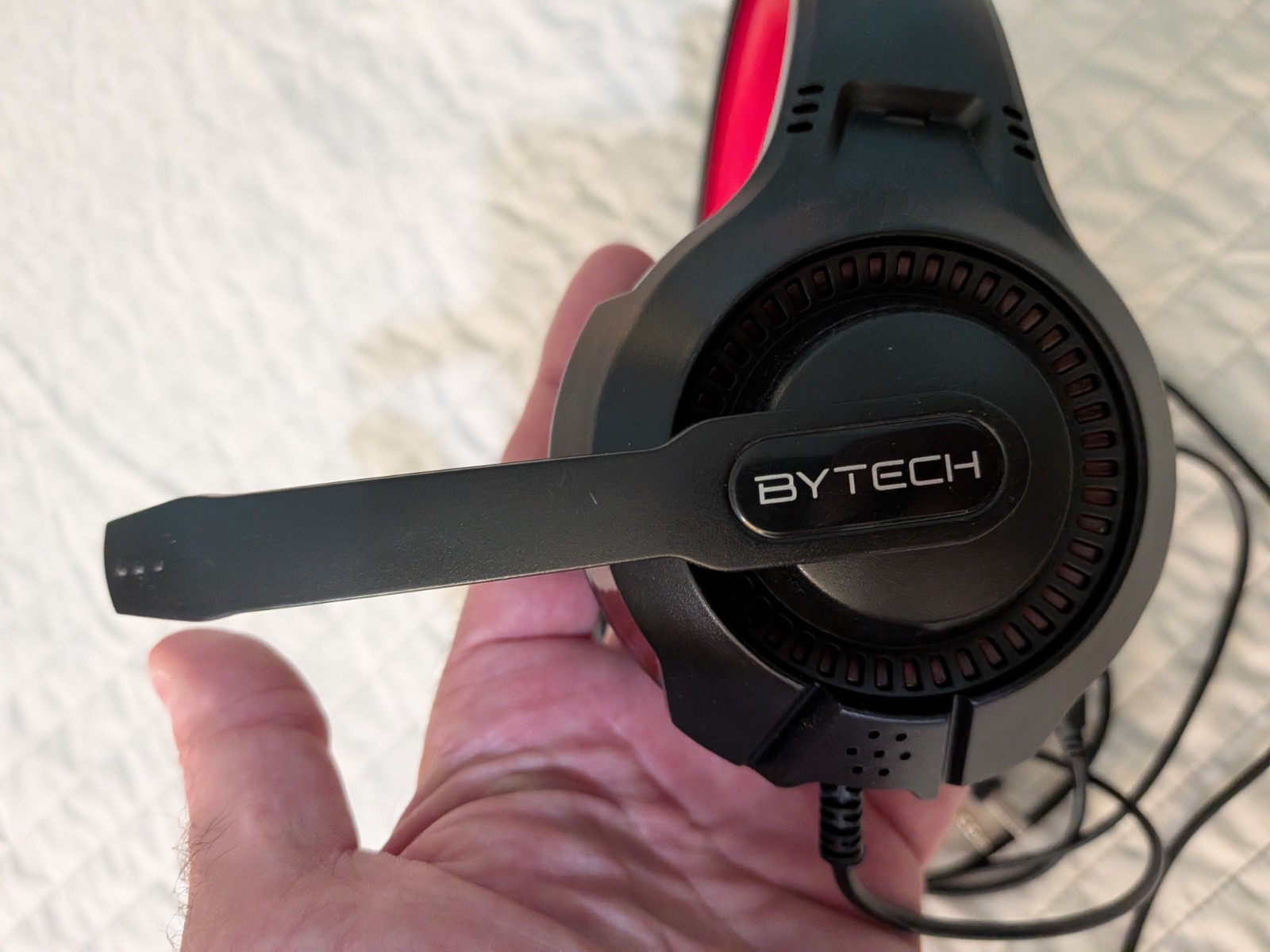 Bytech ProGamer Wired Gaming Headset Immersive Noise Cancellation Black And Red