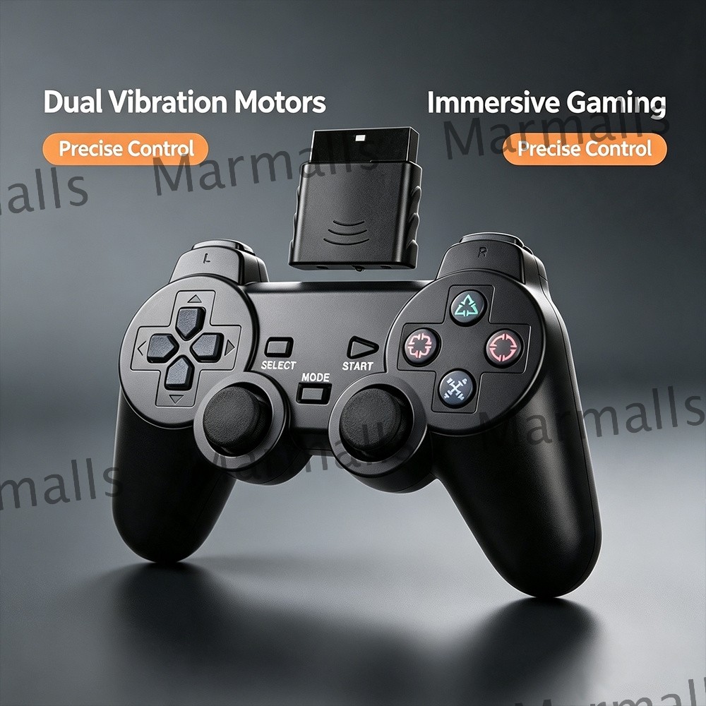 Wireless Controller For Sony PlayStation PS2 2.4GHz Dual Vibration Twin Shock