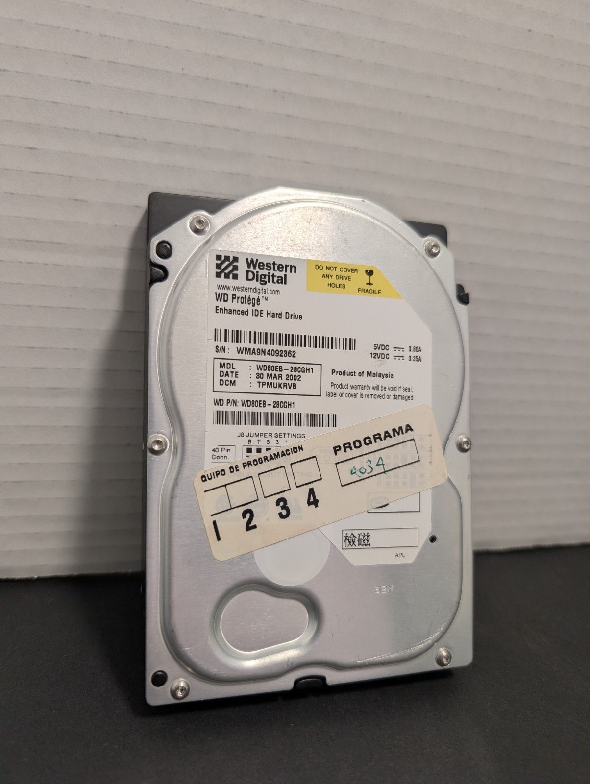 🎮Original Xbox Western Digital 8GB Protege Internal 5400RPM 3.5″ WD80EB-28CGH1