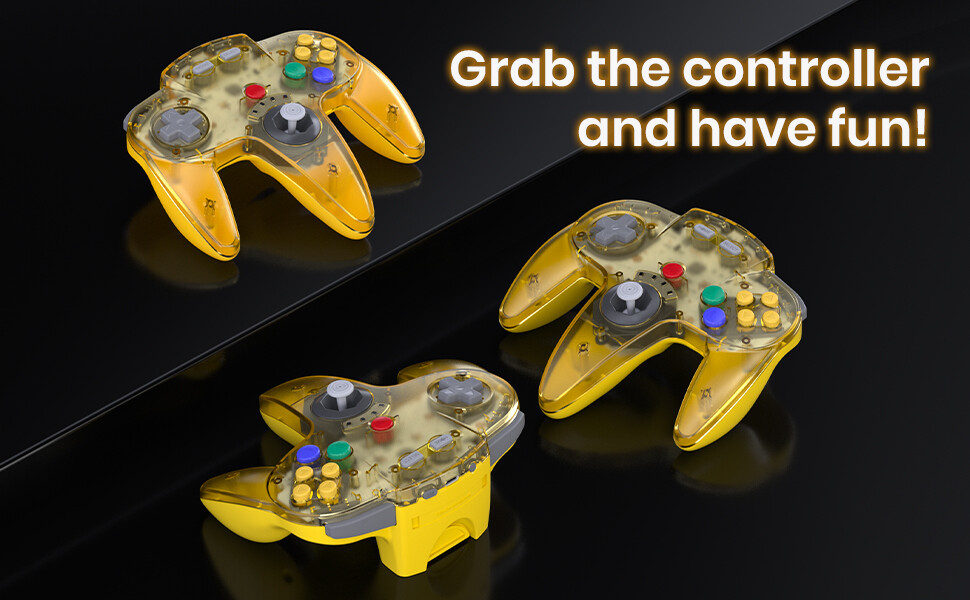 Wireless N64 Controller For N64 Nintendo Switch PC NSO Mac Windows w/Rumble Pak