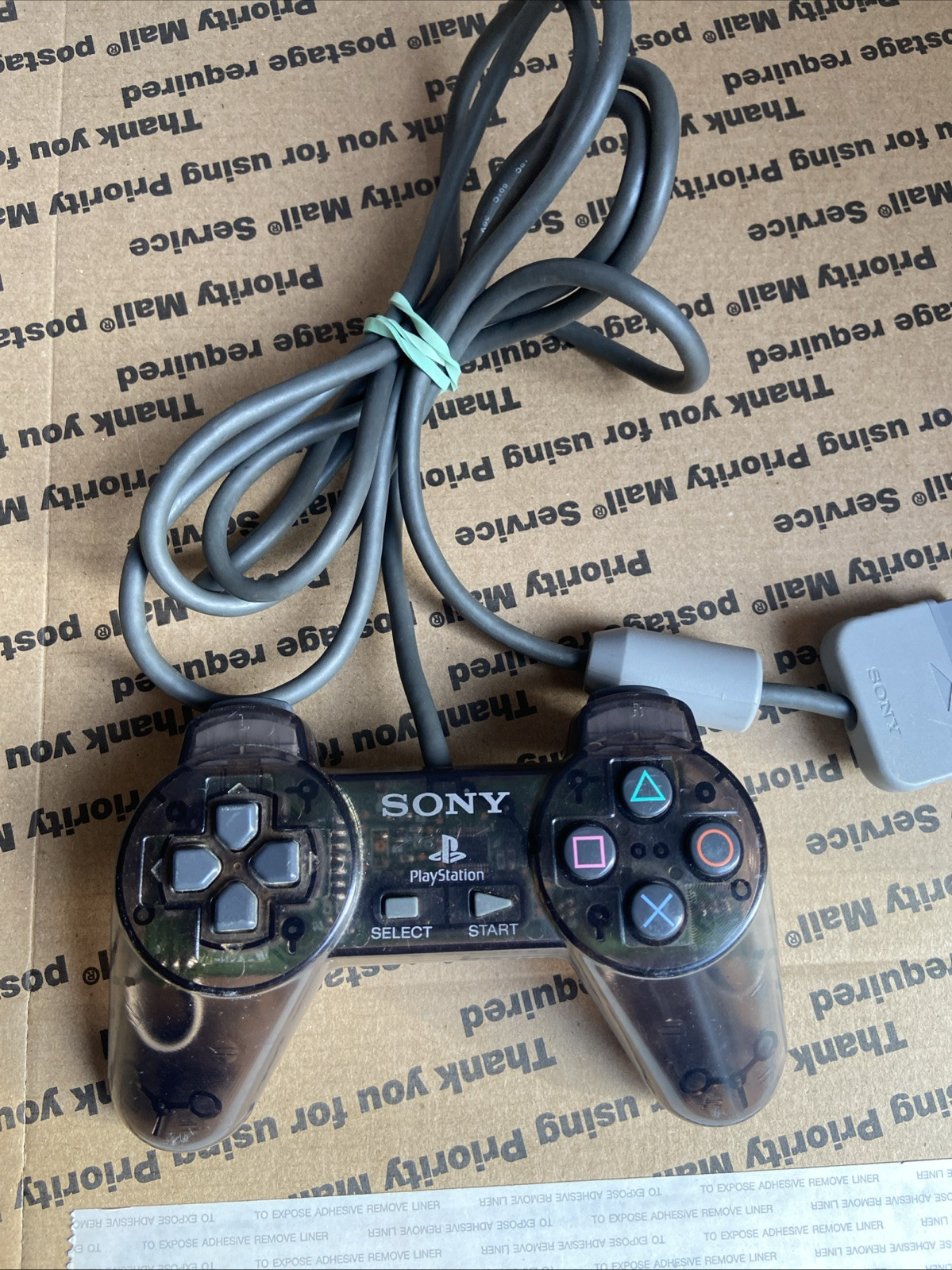 Playstation PS1 PS2 Controller Smoke Gray Clear Transparent SCPH-1080