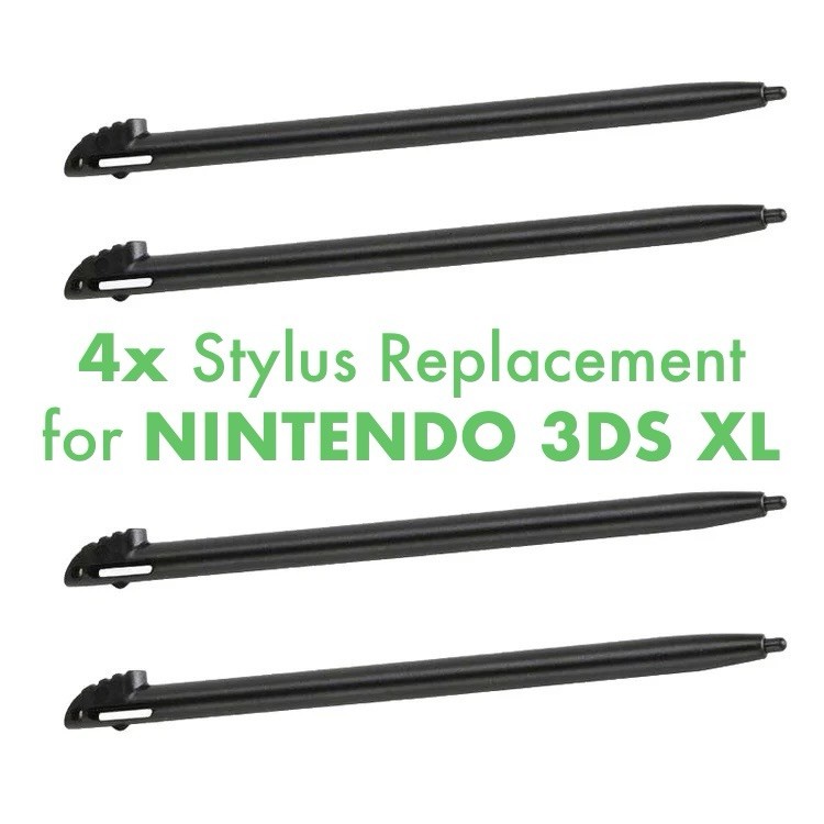 4x Nintendo 3DS XL Black Stylus Replacement – New