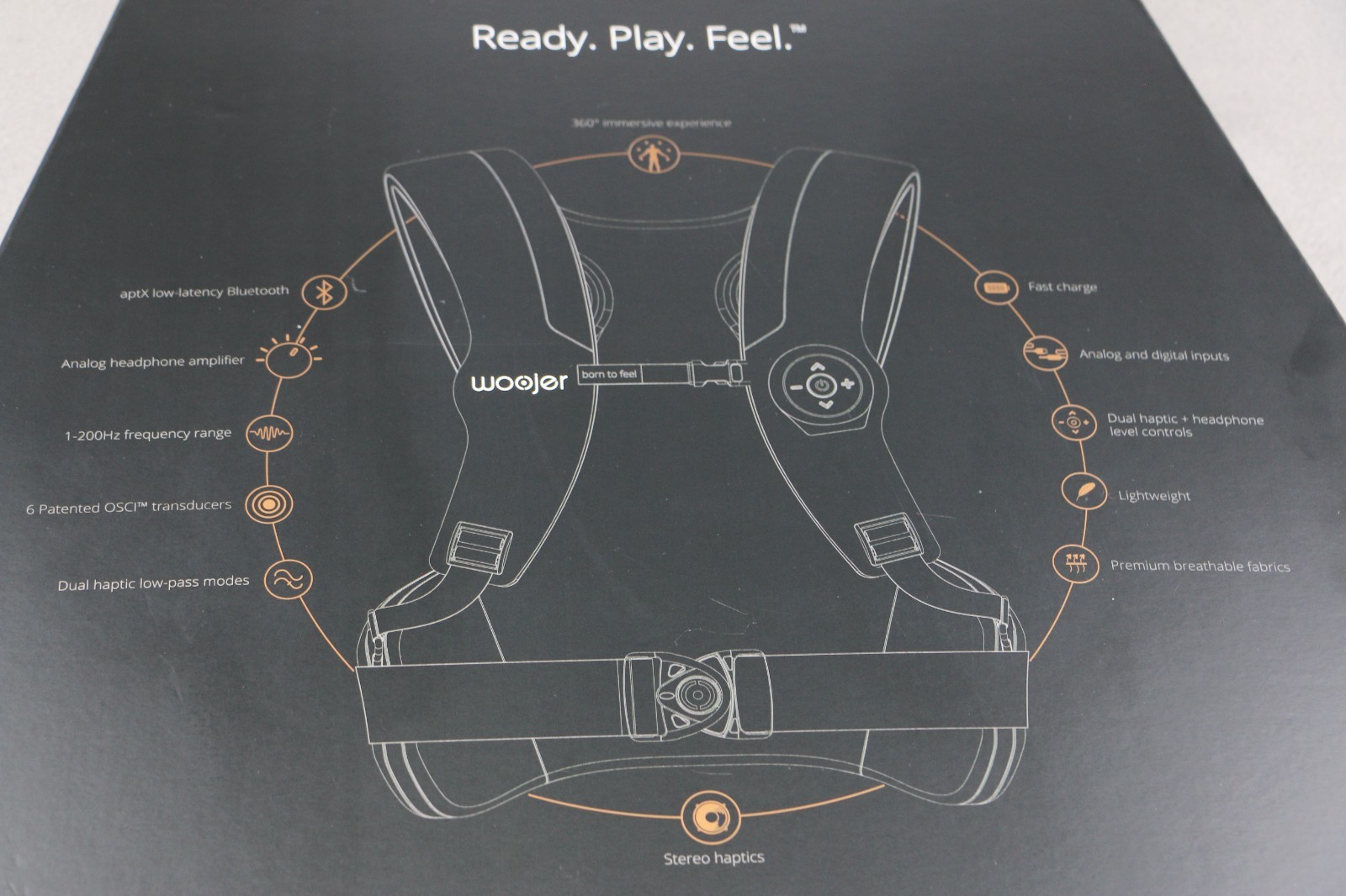 Woojer Vest Edge Haptic Vest Bundle (2) VR Gaming Music Immersive Bass