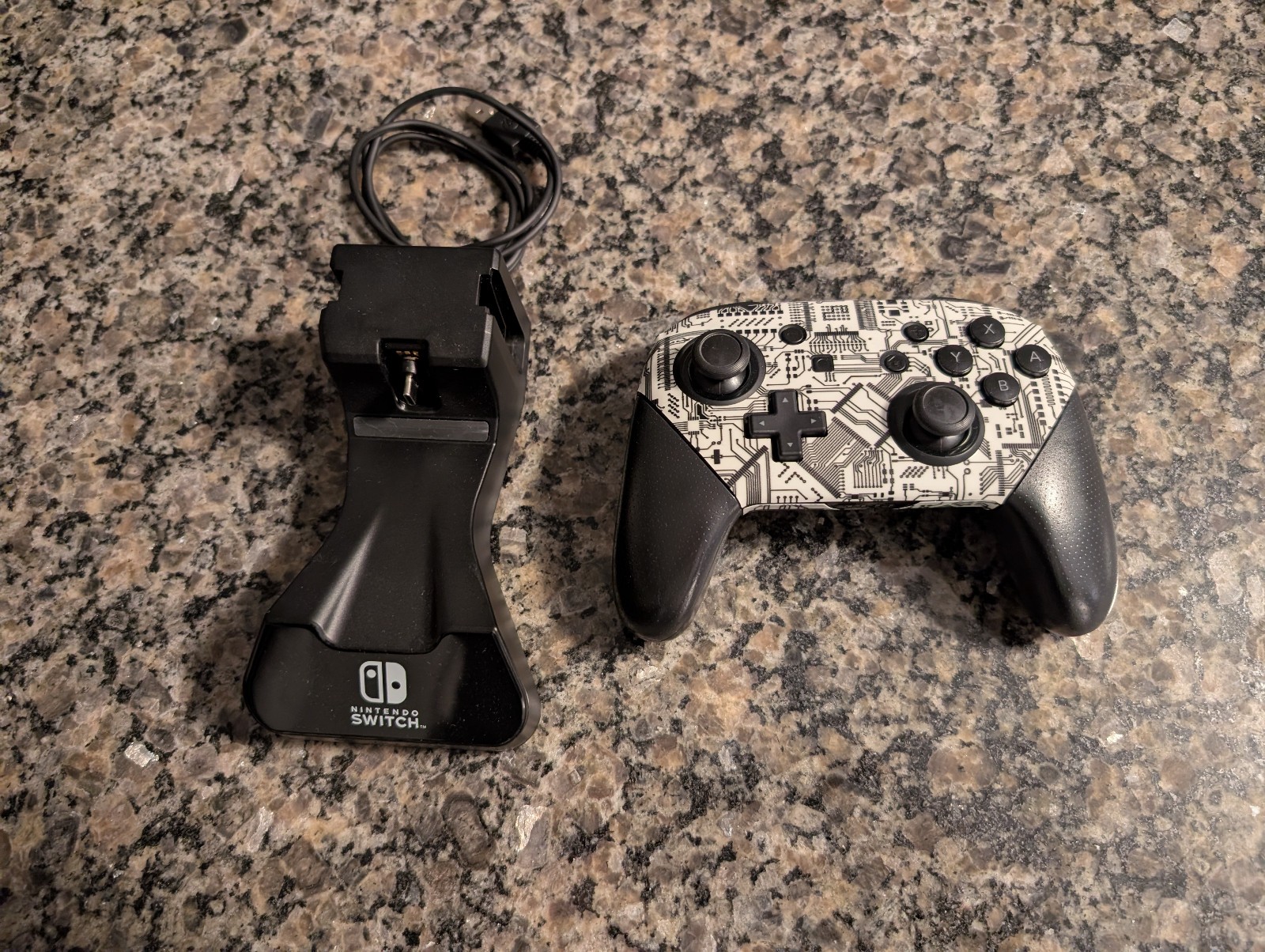 Nintendo Switch Pro Controller + Charger – w/DBRAND Glow in the Dark (Removable)
